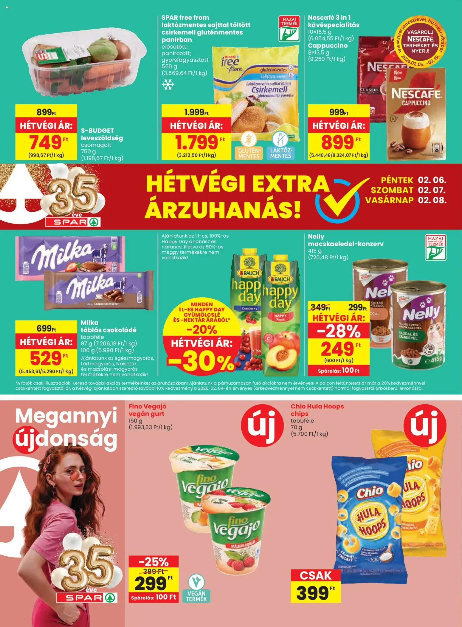 Spar akciós ujság - amely érvényes a következő dátumtól: 05.02.2026 | Oldal: 20 | Termékek: Meggy, Ananász, Vegán, Csirkemell