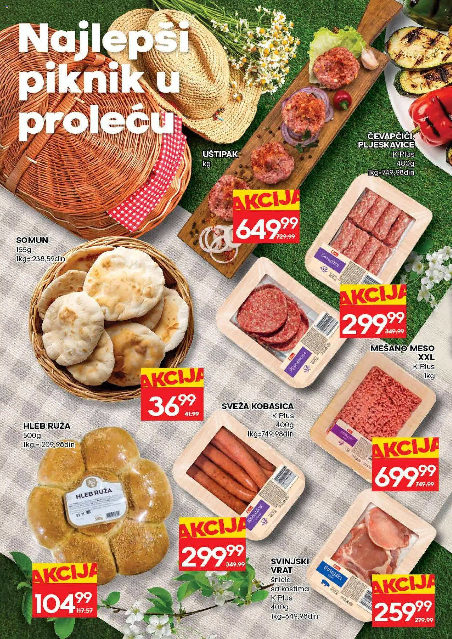 Roda katalog - važi od 23.04.2026 | Strana: 4 | Proizvode: Pljeskavice, Somun, Hleb, Kobasica