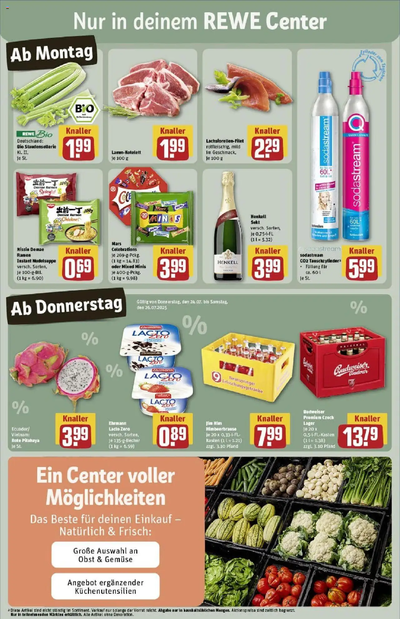Rewe prospekt Schwerin	 - gültig ab dem 20.07.2025 | Seite: 3 | Produkte: Celebrations, Gemüse, Obst, Budweiser