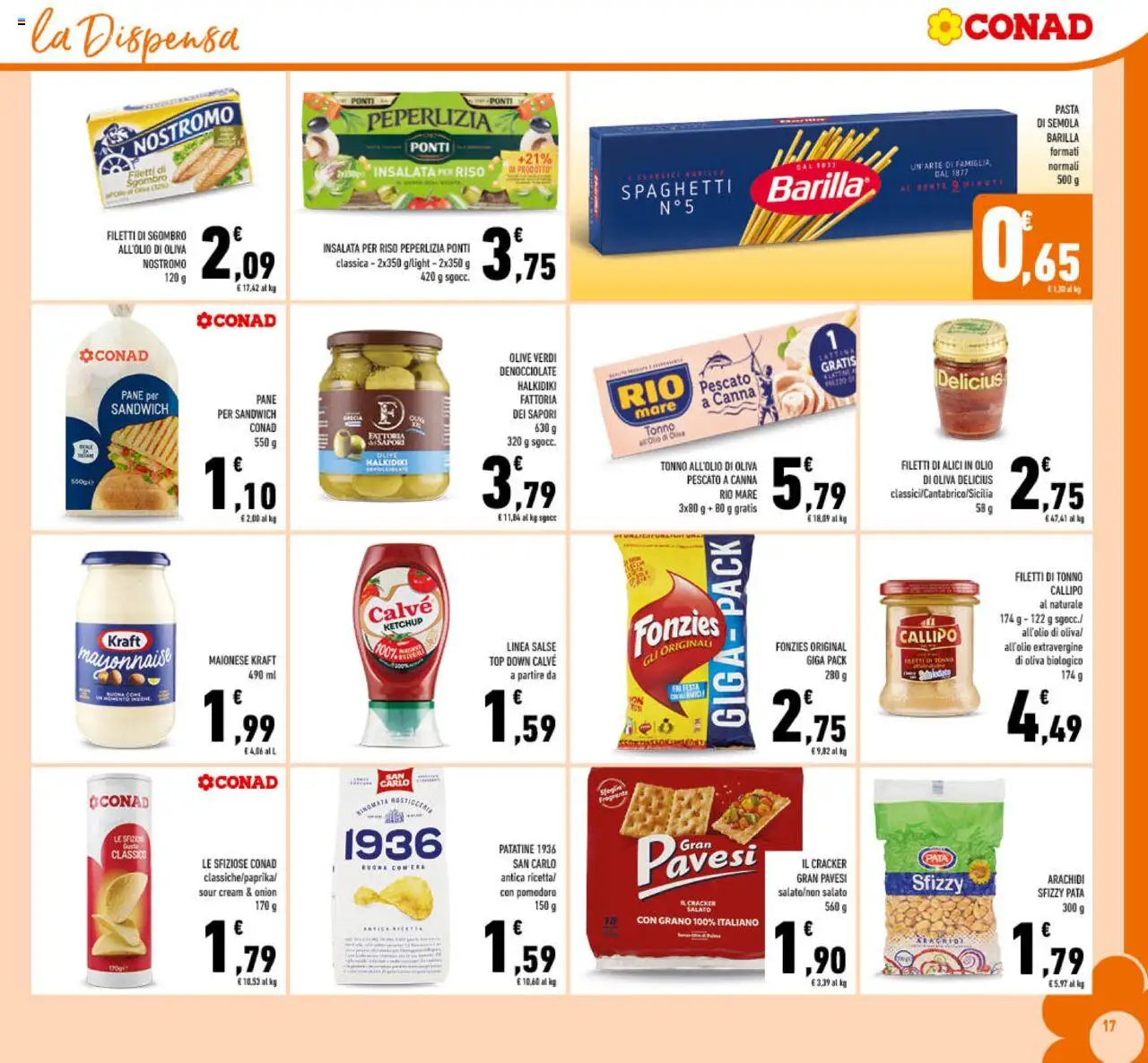 Volantino Conad del 10.09.2025 | Pagina: 17 | Prodotti: Pane, Patatine, Arachidi, Olio di Oliva