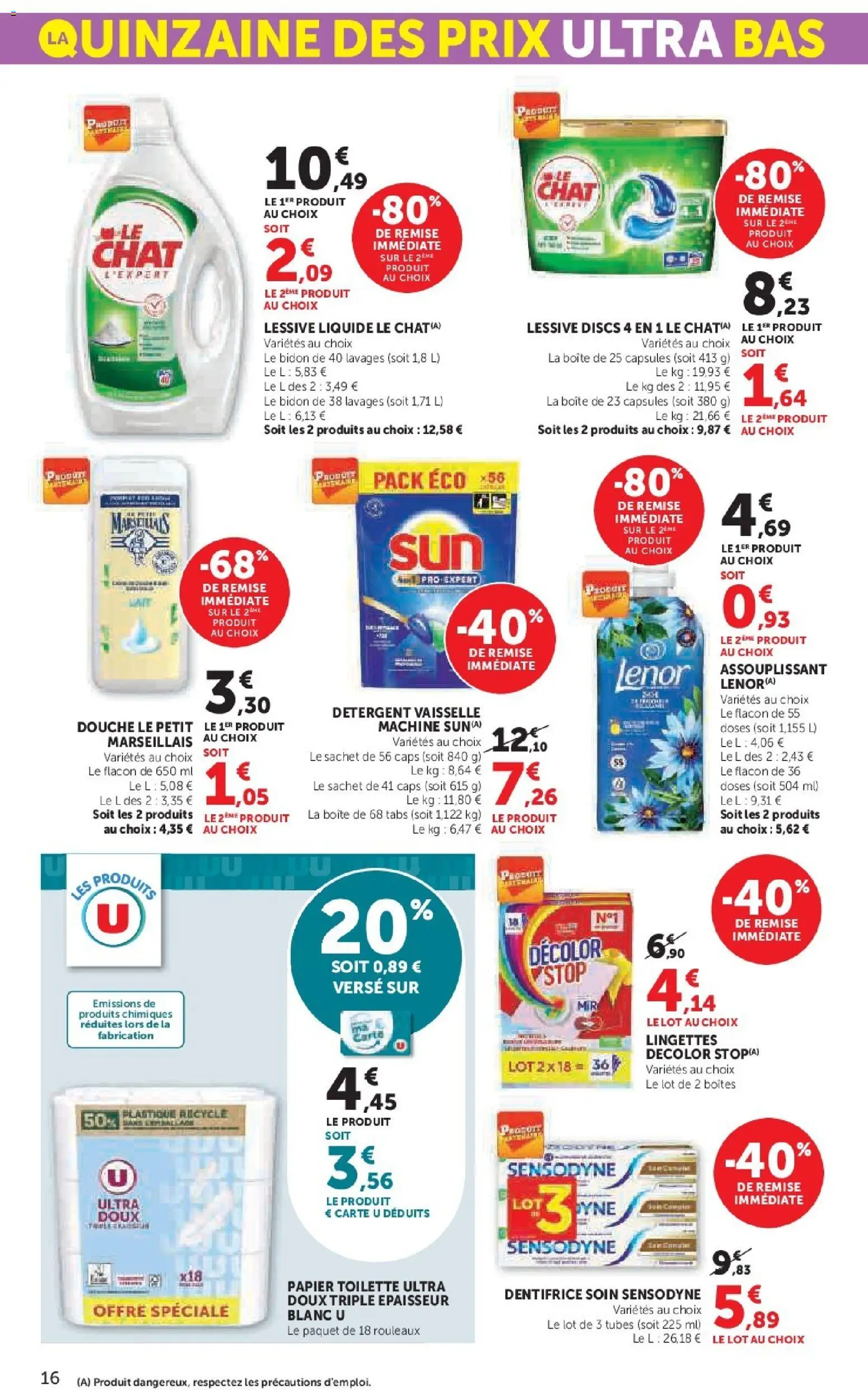 {H1} | Page: 16 | Produits: Dentifrice, Détergent, Douche, Lessive