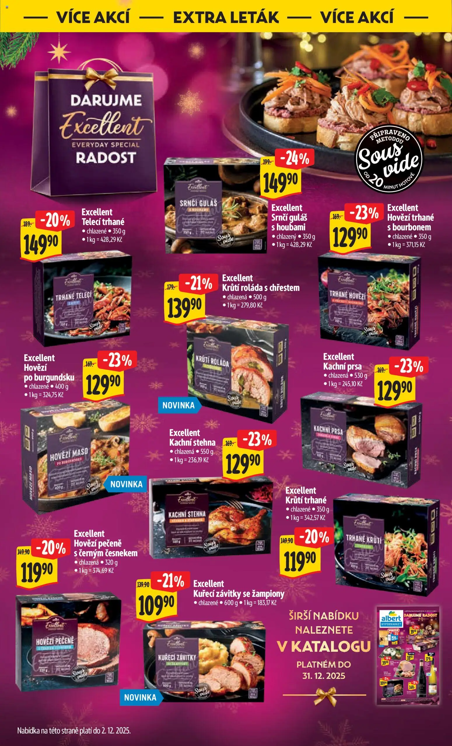 Albert leták - Hypermarket od 19.11.2025 | Strana: 43 | Produkty: Hovězí maso, Kachní prsa, Guláš, Krůtí roláda