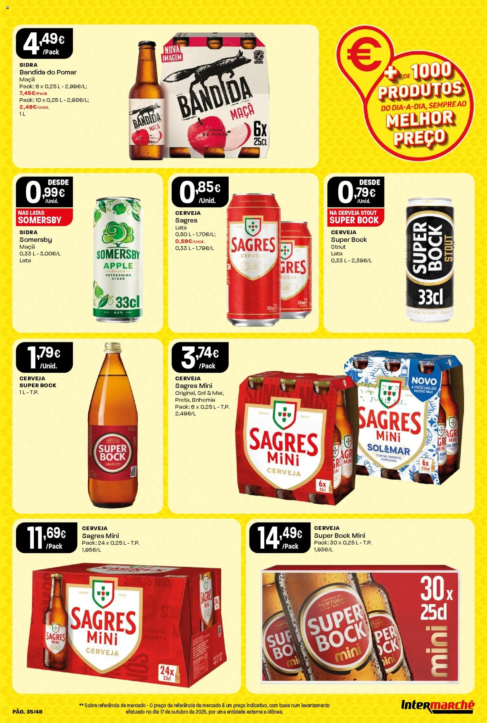 Intermarché folheto │ válido de 20.11.2025 | Página: 35 | Produtos: Super bock, Sal, Cerveja, Somersby
