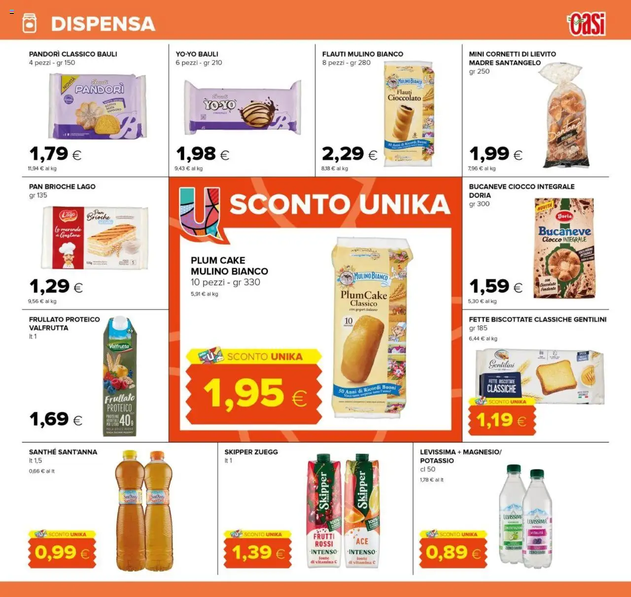 Volantino Oasi del 21.08.2025 | Pagina: 23 | Prodotti: Yogurt, Cioccolato, Pandoro, Fette biscottate