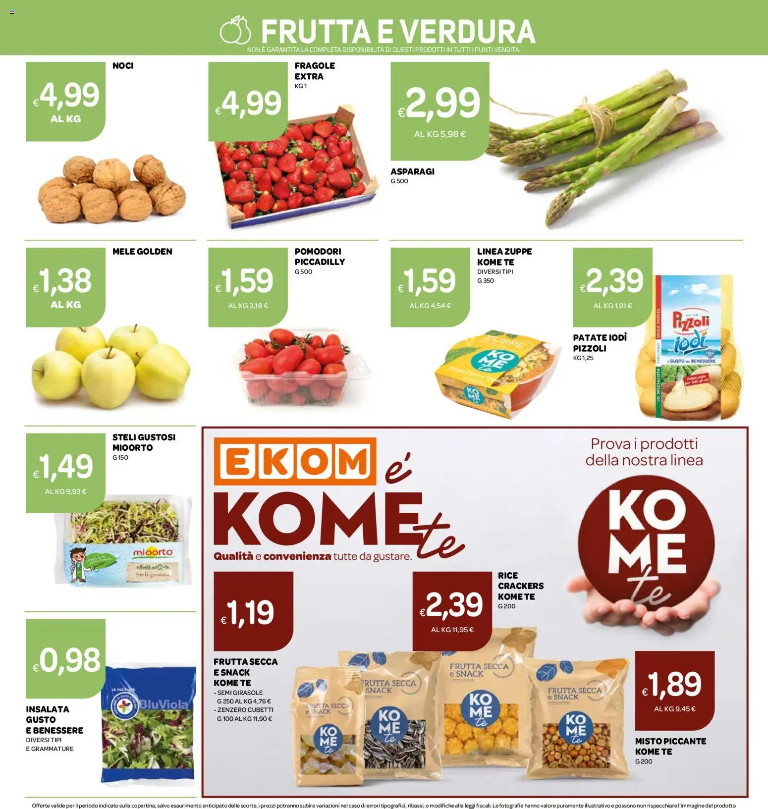 Volantino Ekom del 07.04.2026 | Pagina: 6 | Prodotti: Tè, Insalata, Pomodori, Crackers