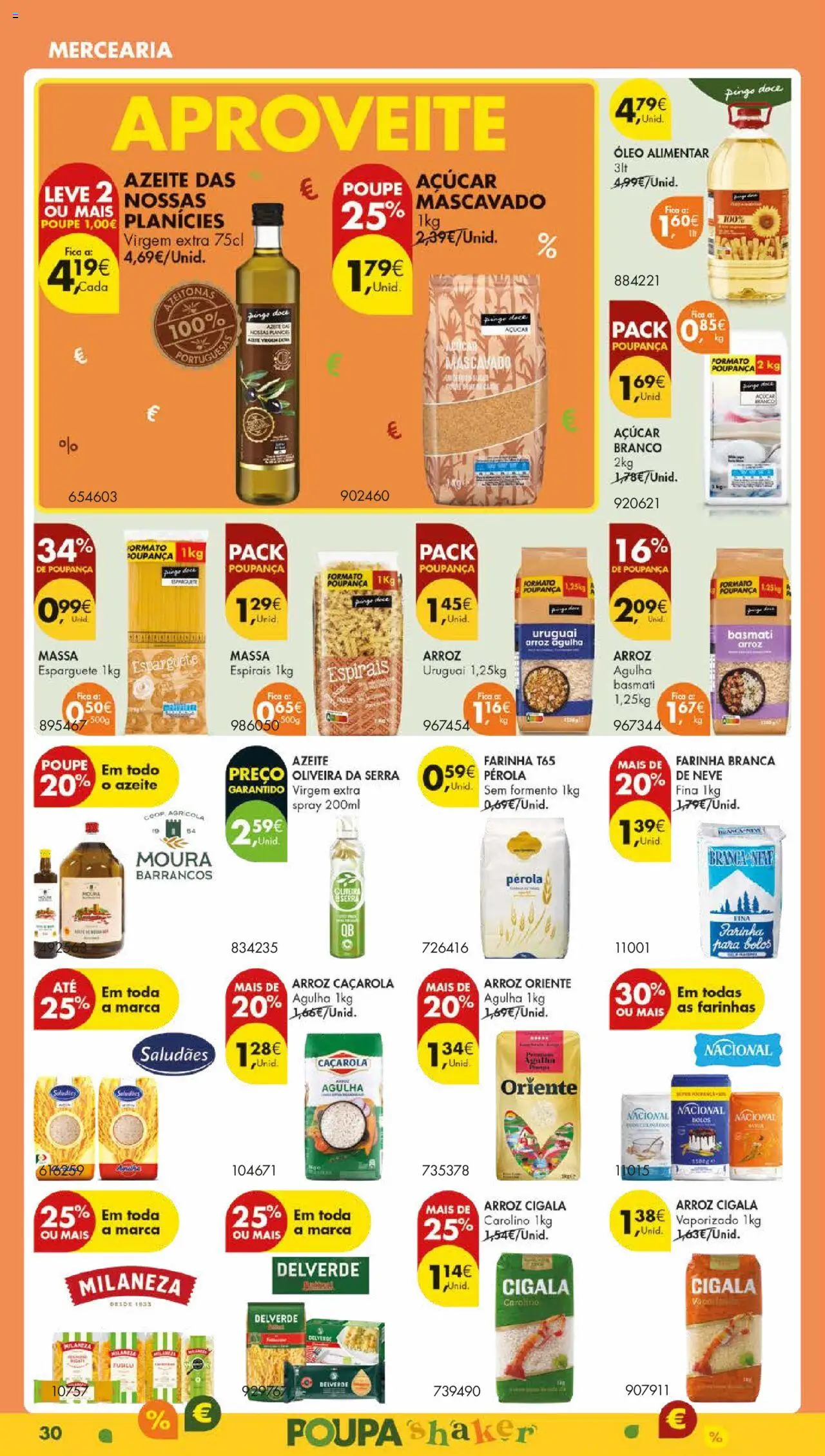 Pingo Doce folheto │ válido de 05.08.2025 | Página: 34 | Produtos: Azeite, Milaneza, Arroz, Massa