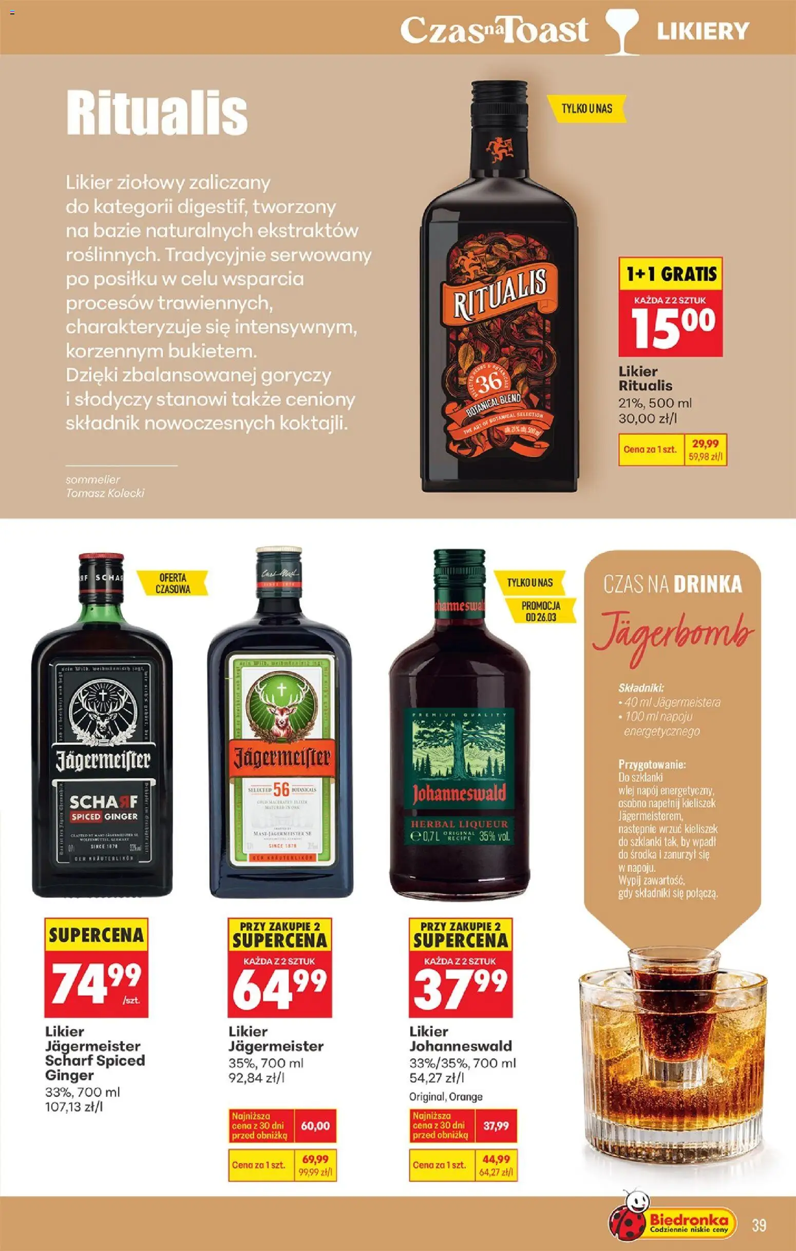 Biedronka Polsko leták - Czas na toast od 23.03.2026 | Strana: 41 | Produkty: Jägermeister