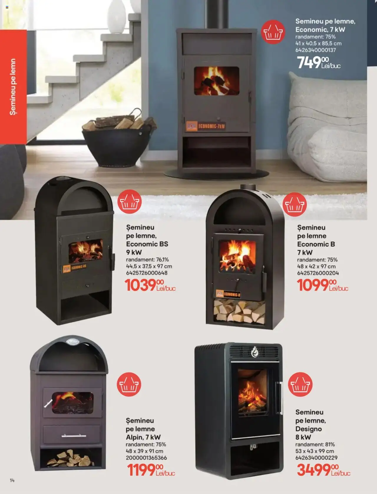 Brico Depot catalog - Încălzire – valabil de la 01.11.2024 | Pagină: 14 | Produse: Șemineu