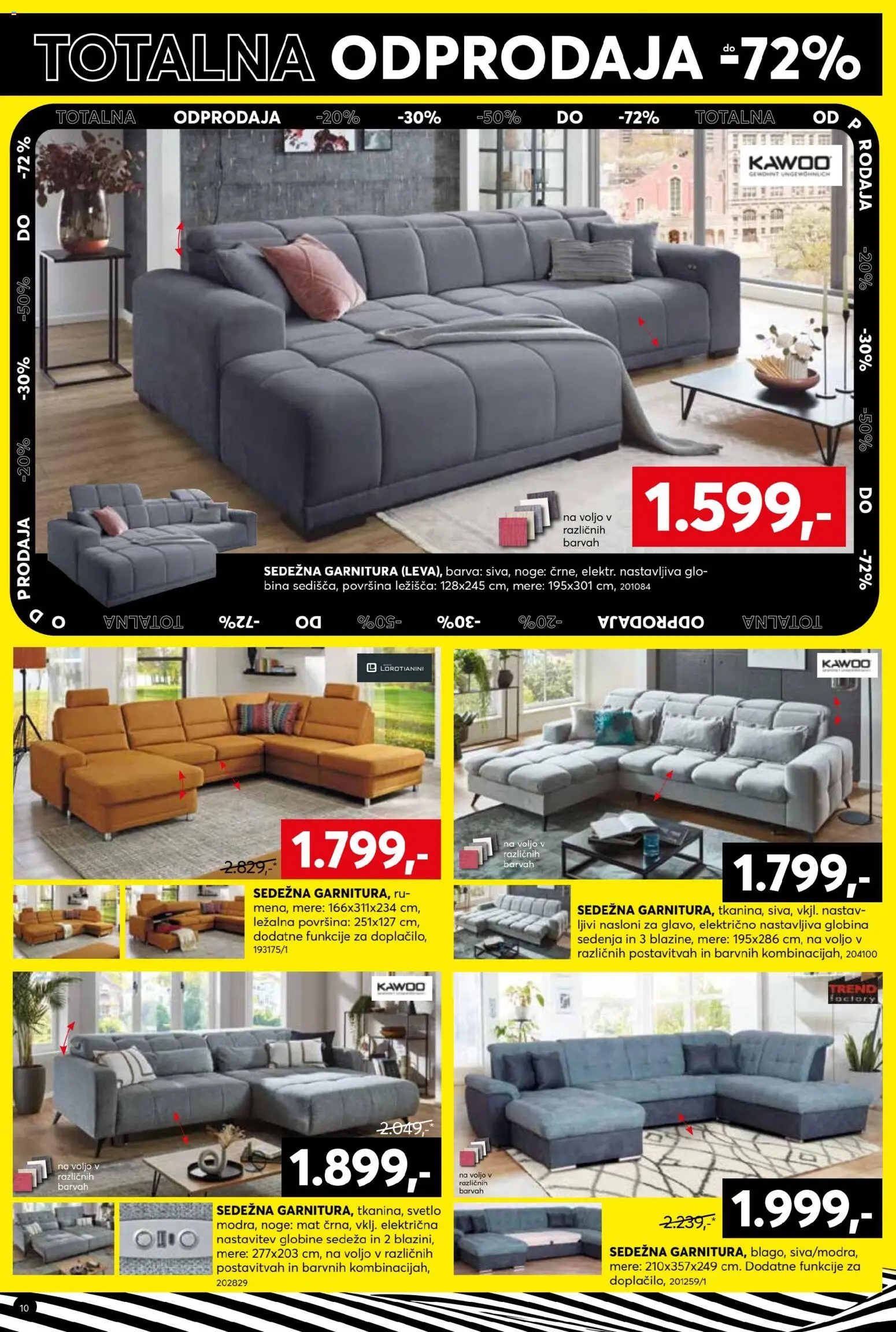 Novi Dipo katalog ponudbe – veljaven od 14.01.2026 | Stran: 10 | Izdelki: Sedezna garnitura, Barva