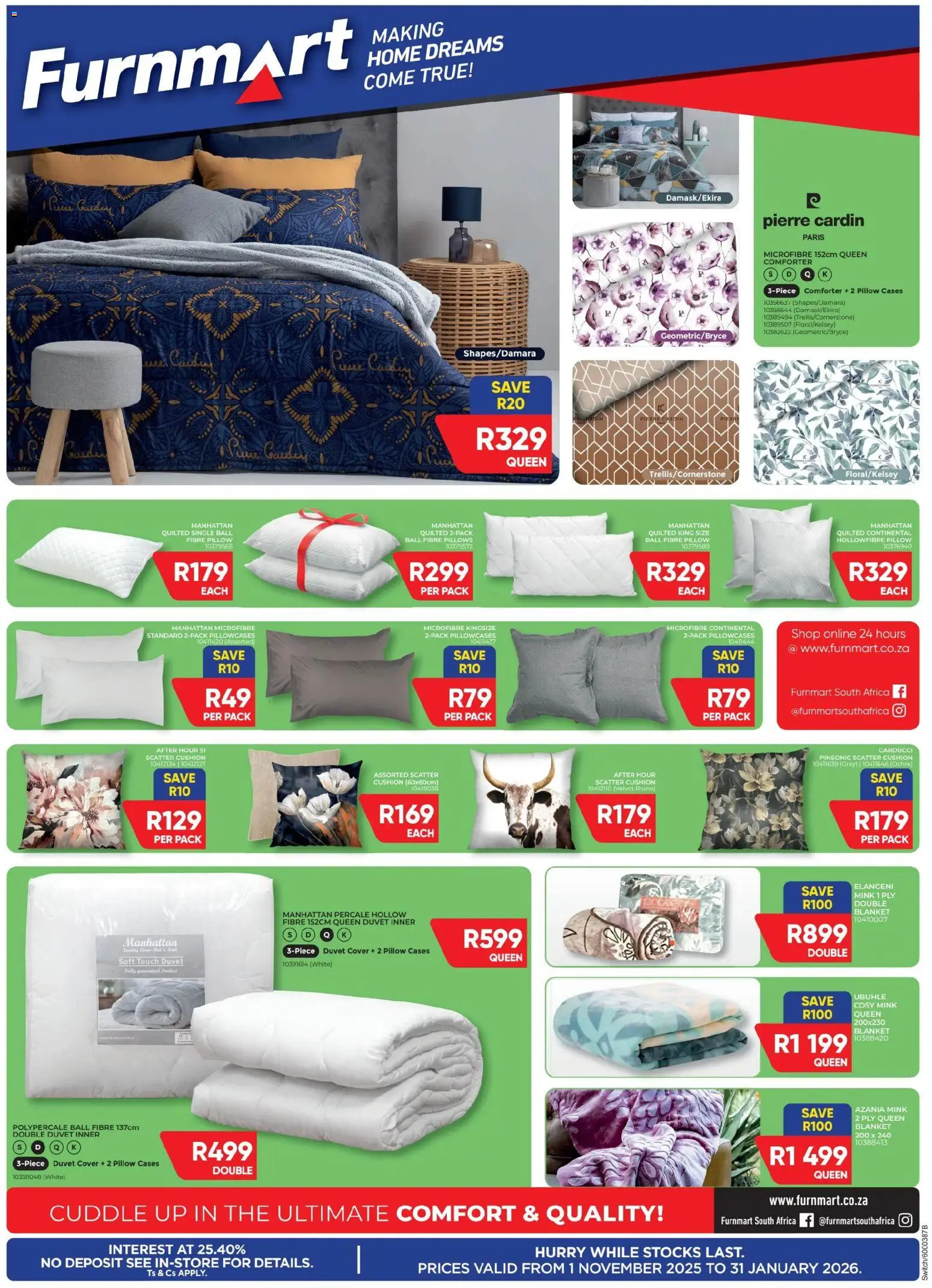 New Furnmart catalogue – valid from 01.11.2025 | Page: 2 | Products: Cover, Cushion, Pillow, Blanket