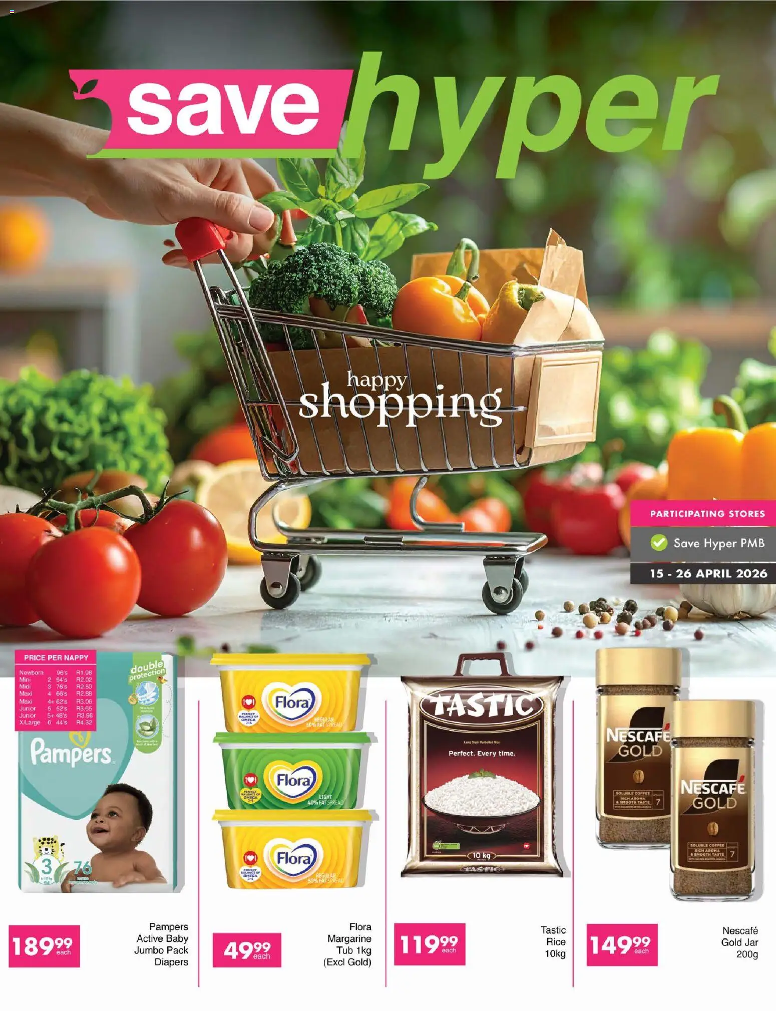New Save catalogue – valid from 15.04.2026 | Page: 1 | Products: Light, Coffee, Margarine, Fat spread