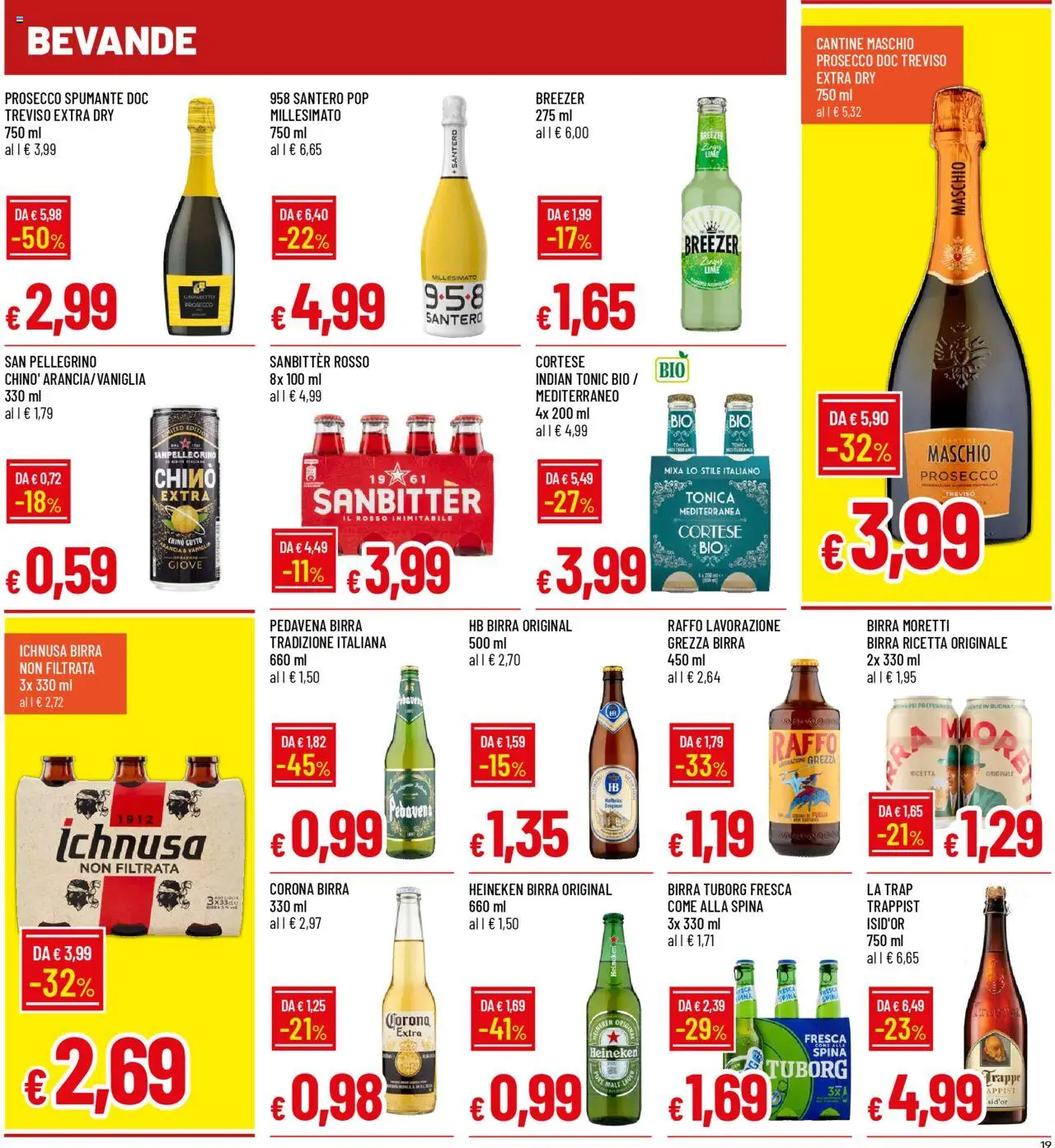 Volantino Galassia del 07.08.2025 | Pagina: 19 | Prodotti: Birra, Birra Moretti, Spumante, Heineken