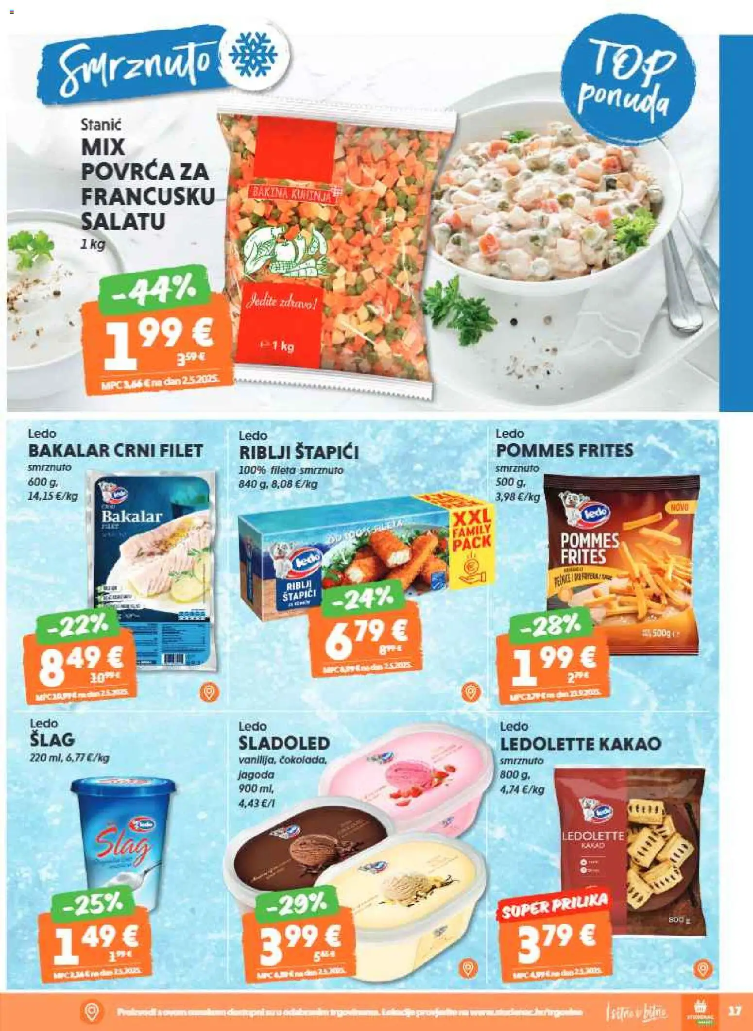 Studenac katalog | vrijedi od 25.03.2026 | Stranica: 17 | Proizvodi: Sladoled, Bakalar, Kakao, Kuhinja