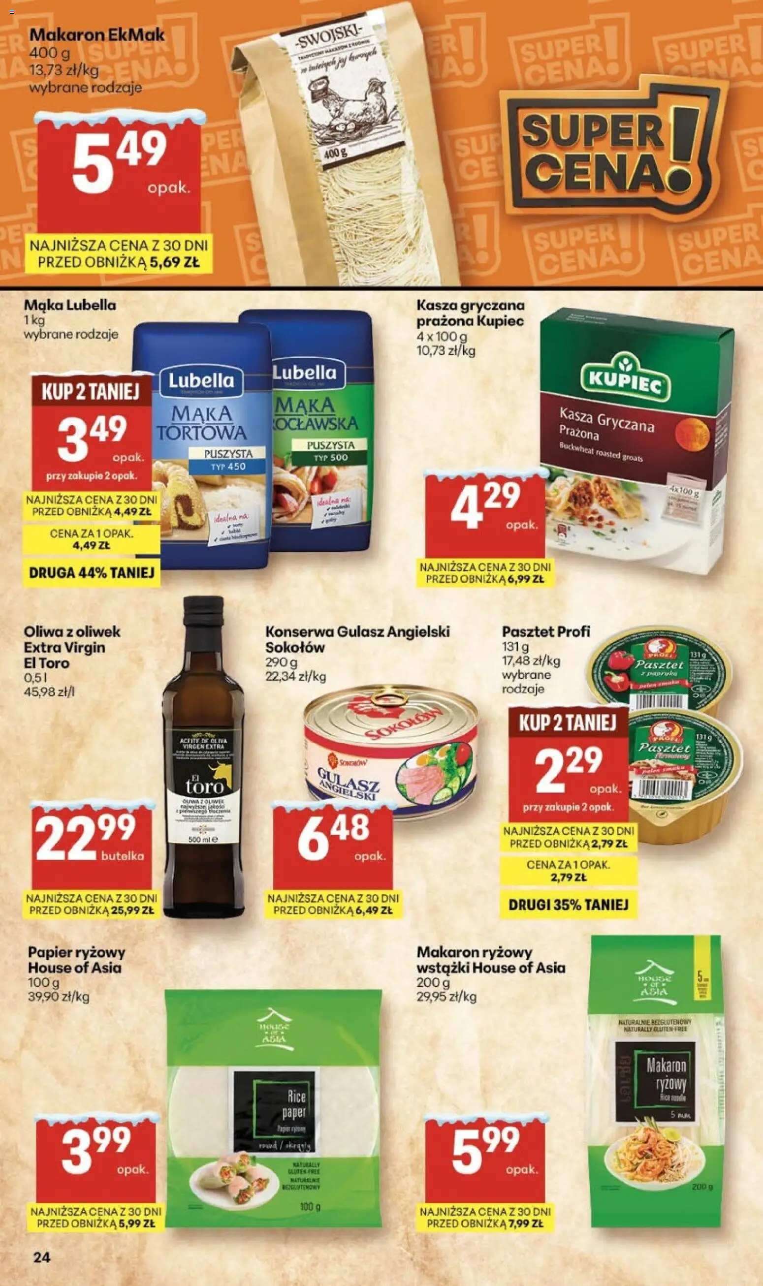 Delikatesy Centrum Gazetka od 08.01.2026 | Strona: 24 | Produkty: Kasza, Gulasz angielski, Makaron, Gulasz