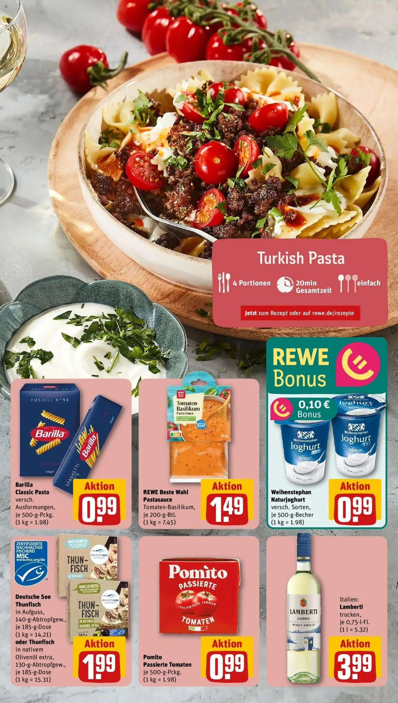 Rewe Prospekt Hamburg	 – gültig ab 13.04.2026 | Seite: 9 | Produkte: Barilla, Tomaten, Fisch, Pasta