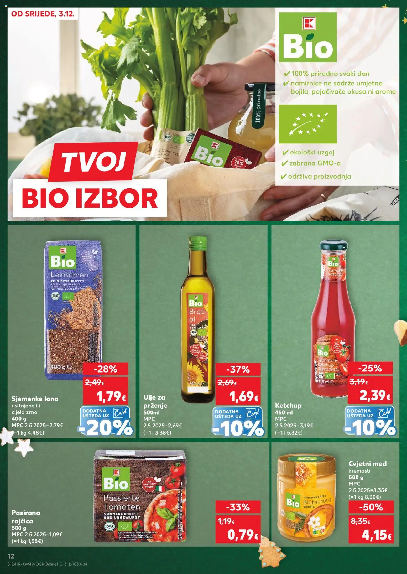 Kaufland HR akciós ujság - amely érvényes a következő dátumtól: 03.12.2025 | Oldal: 12 | Termékek: Ketchup