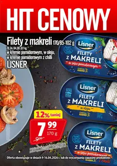 Pogląd oferty "Prim Market promocja - Filety Z Makreli Lisner" - ważna od 09.04.2026