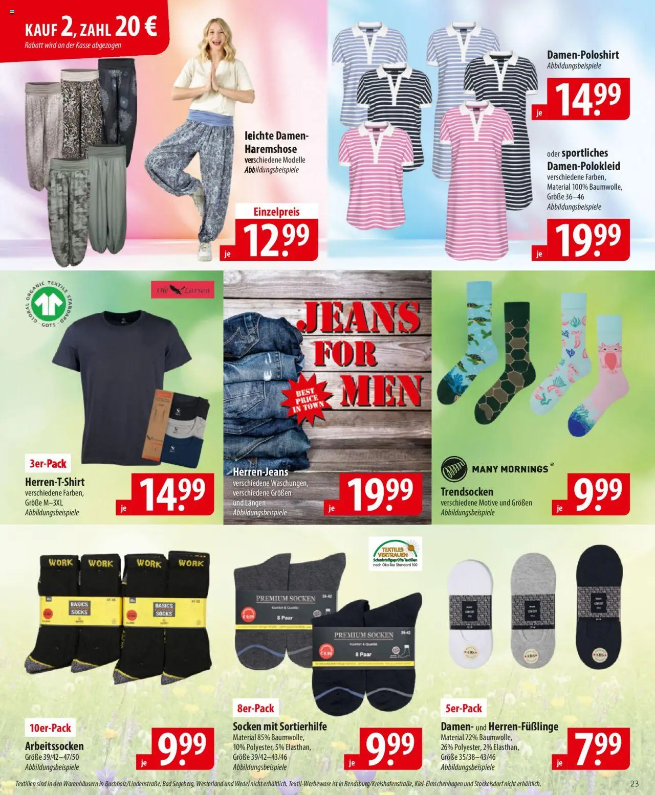 Famila Prospekt 	 - gültig ab dem 23.06.2025 | Seite: 23 | Produkte: T-Shirt, Bad, Socken, Jeans