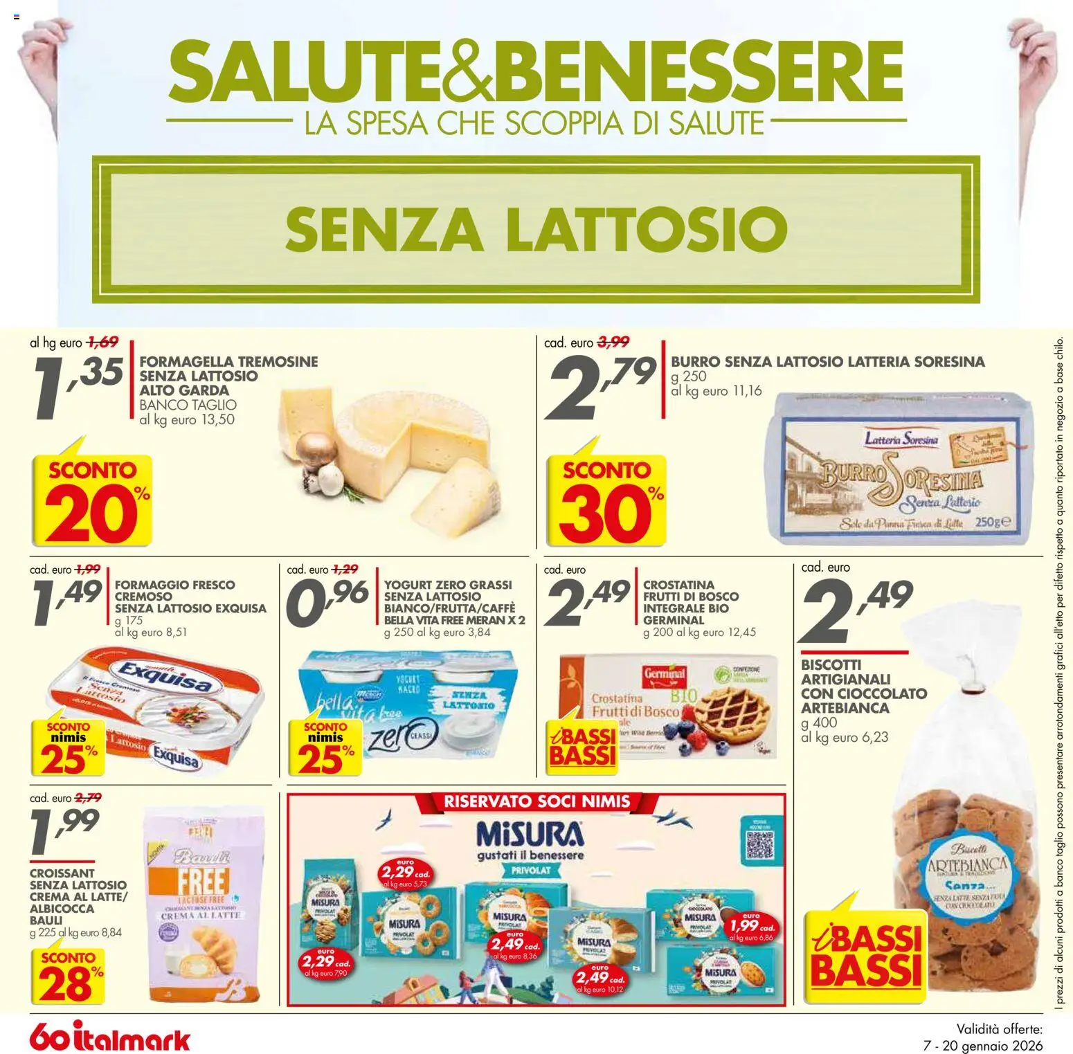 Volantino Italmark del 07.01.2026 | Pagina: 8 | Prodotti: Yogurt, Cioccolato, Formaggio, Burro