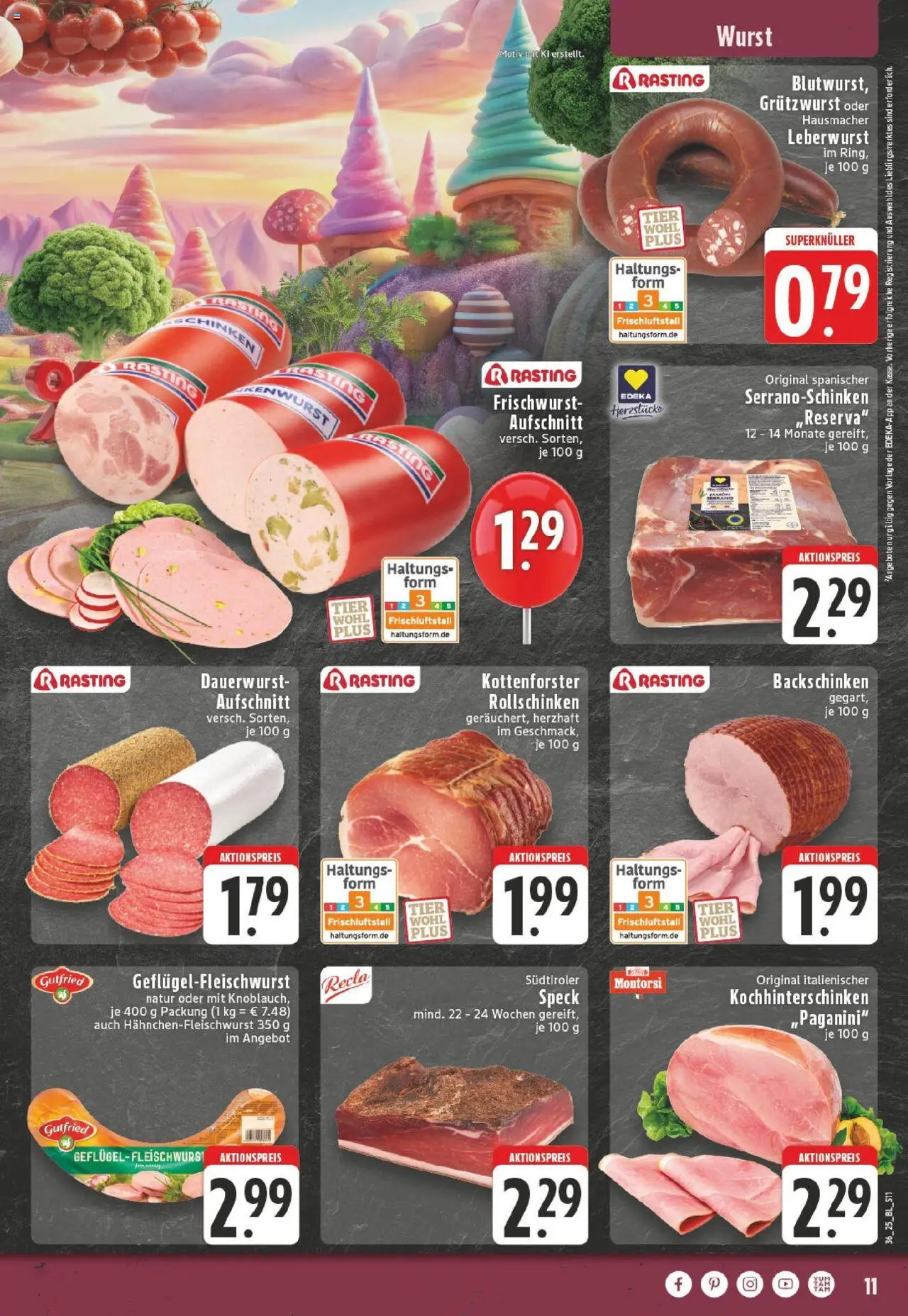 Edeka prospekt Kevelaer	 – gültig ab 01.09.2025 | Seite: 11 | Produkte: Wurst