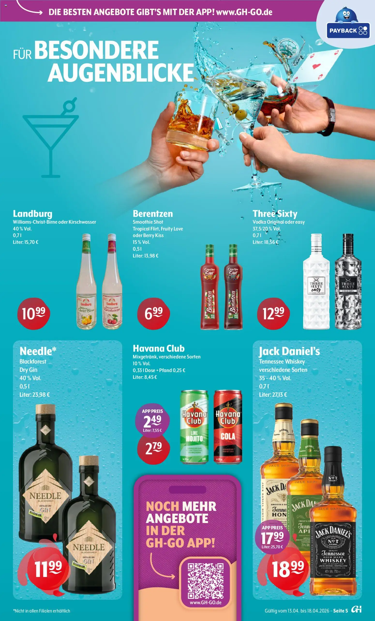 Getränke Hoffmann - Hamburg – gültig ab 13.04.2026 | Seite: 5 | Produkte: Havana club, Jack Daniel's, Vodka, Gin