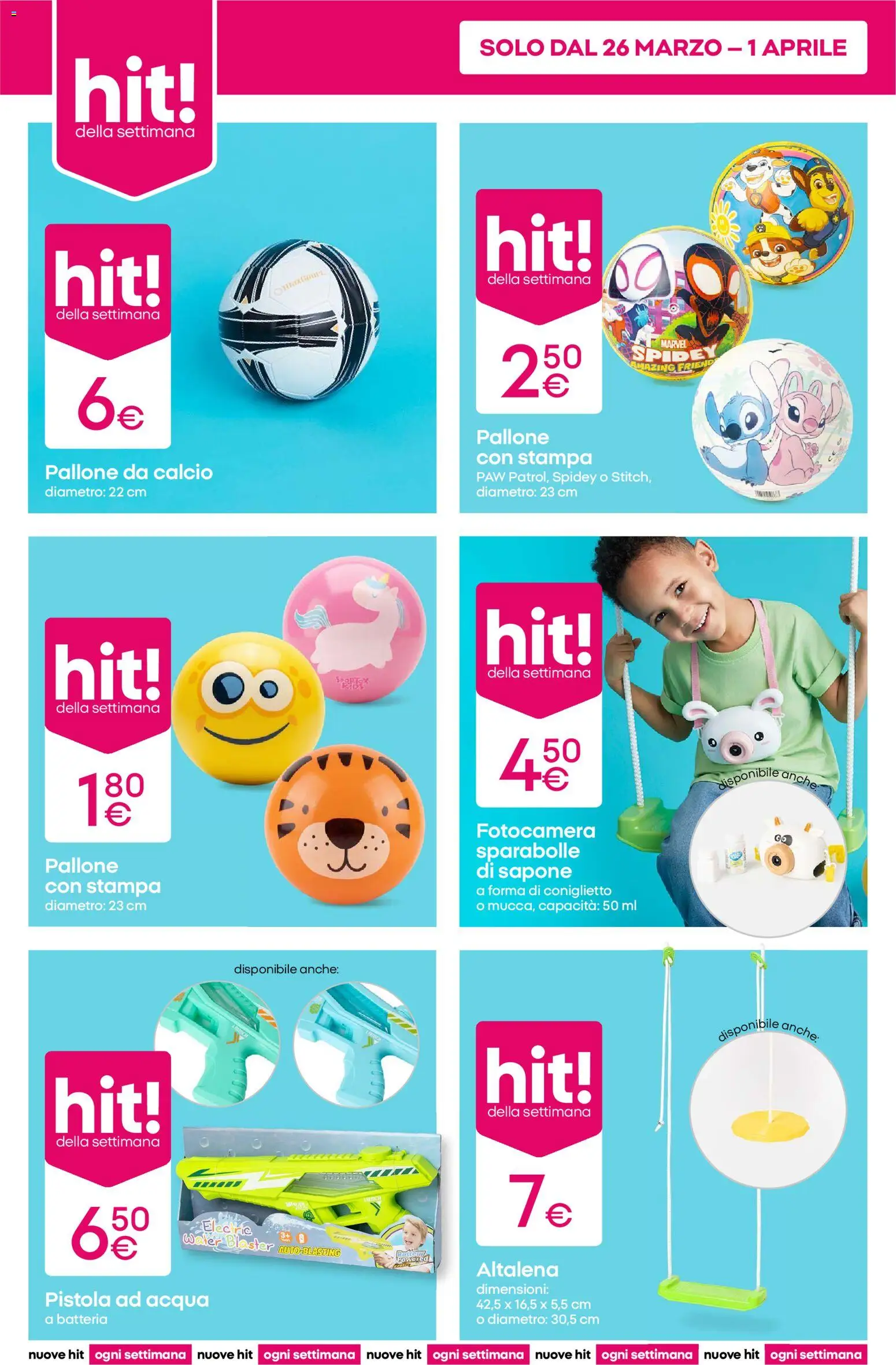 Volantino Pepco del 26.03.2026 | Pagina: 2 | Prodotti: Acqua, Pallone, Stampa, Batteria