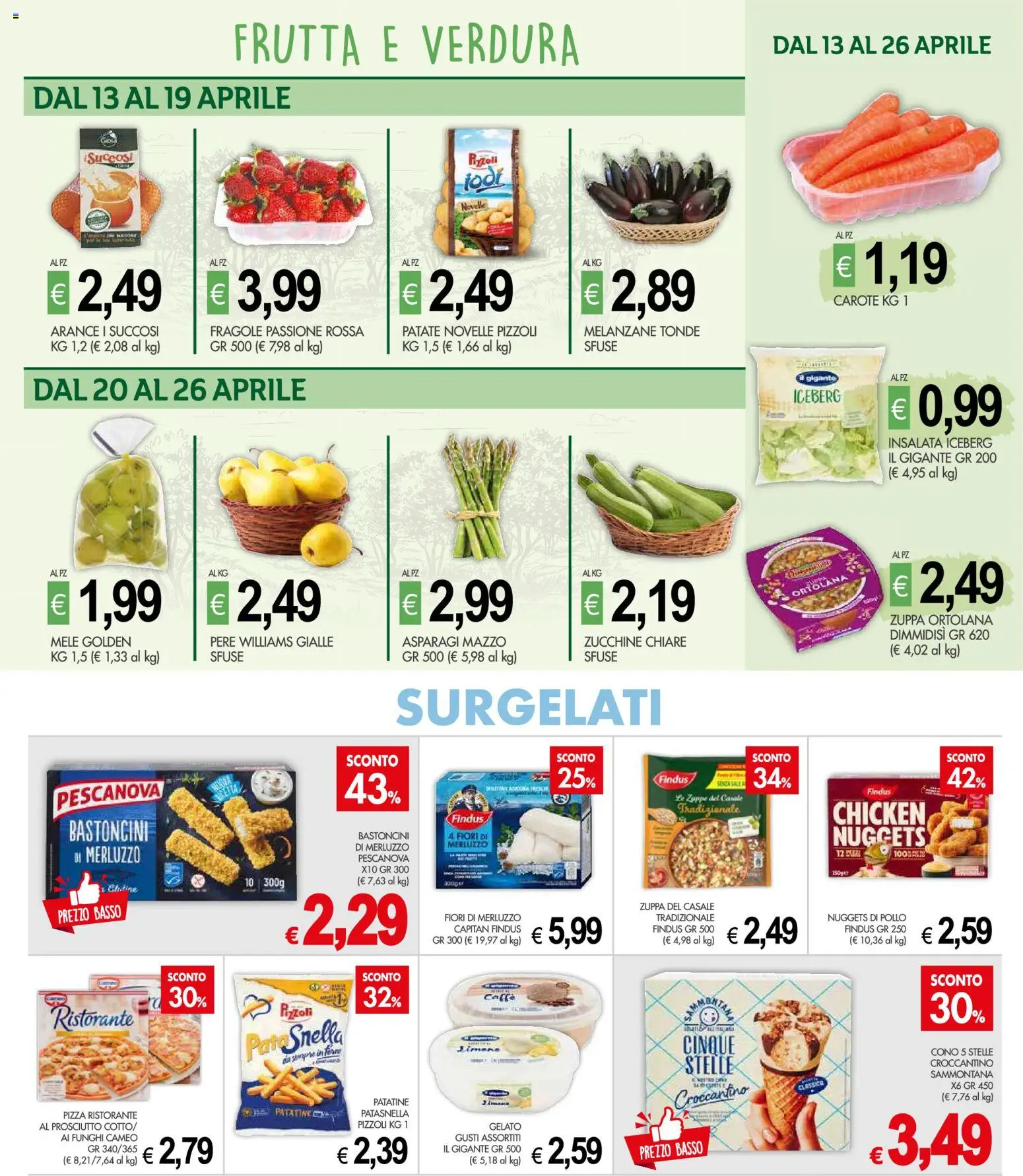 Volantino Presto Fresco del 13.04.2026 | Pagina: 4 | Prodotti: Fragole, Insalata, Patate, Asparagi
