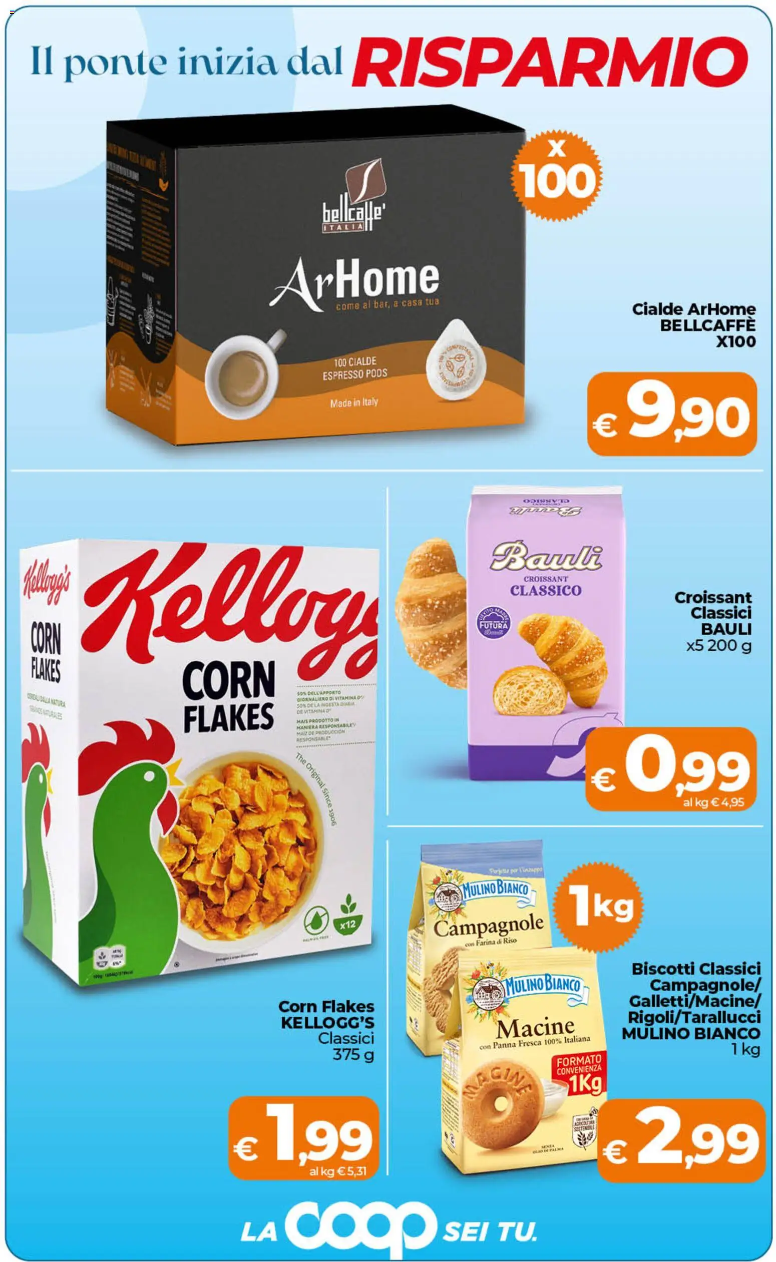 Volantino Ipercoop del 28.04.2026 | Pagina: 4 | Prodotti: Cereali, Panna, Farina, The