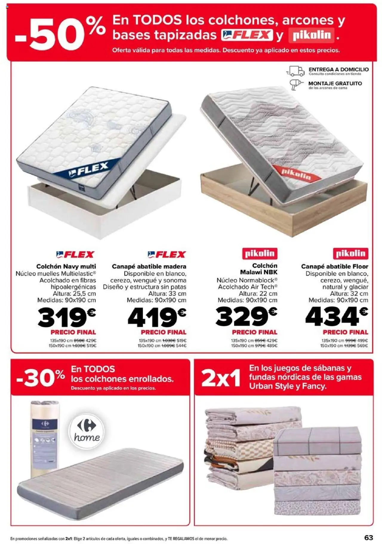Carrefour folleto │ válido desde el 08.08.2025 | Página: 63 | Productos: Té, Colchon, Cama