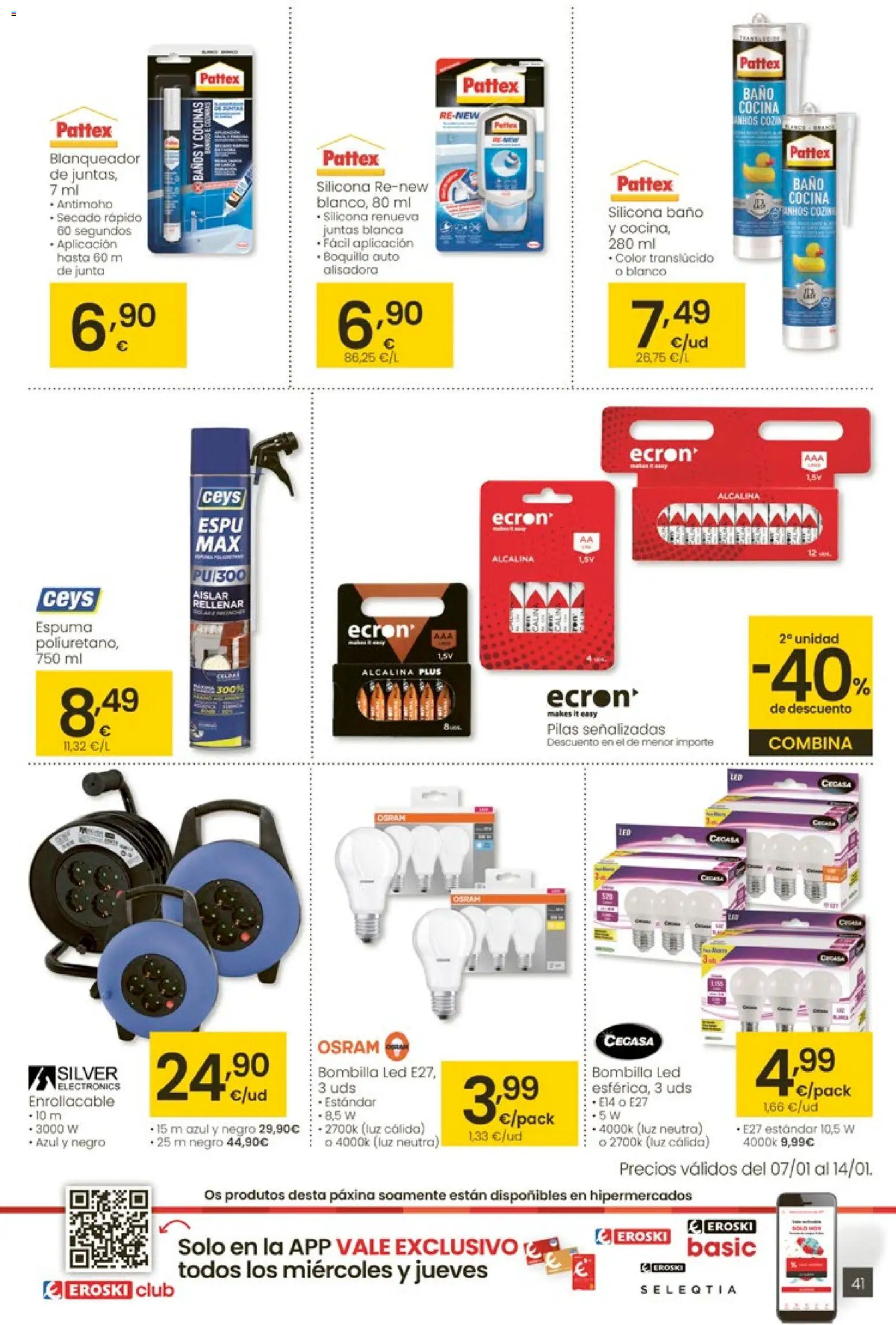 Eroski - Para un xaneiro máis lixeiro │ válido desde el 05.01.2026 | Página: 41 | Productos: Bombilla, Cocina, Baño