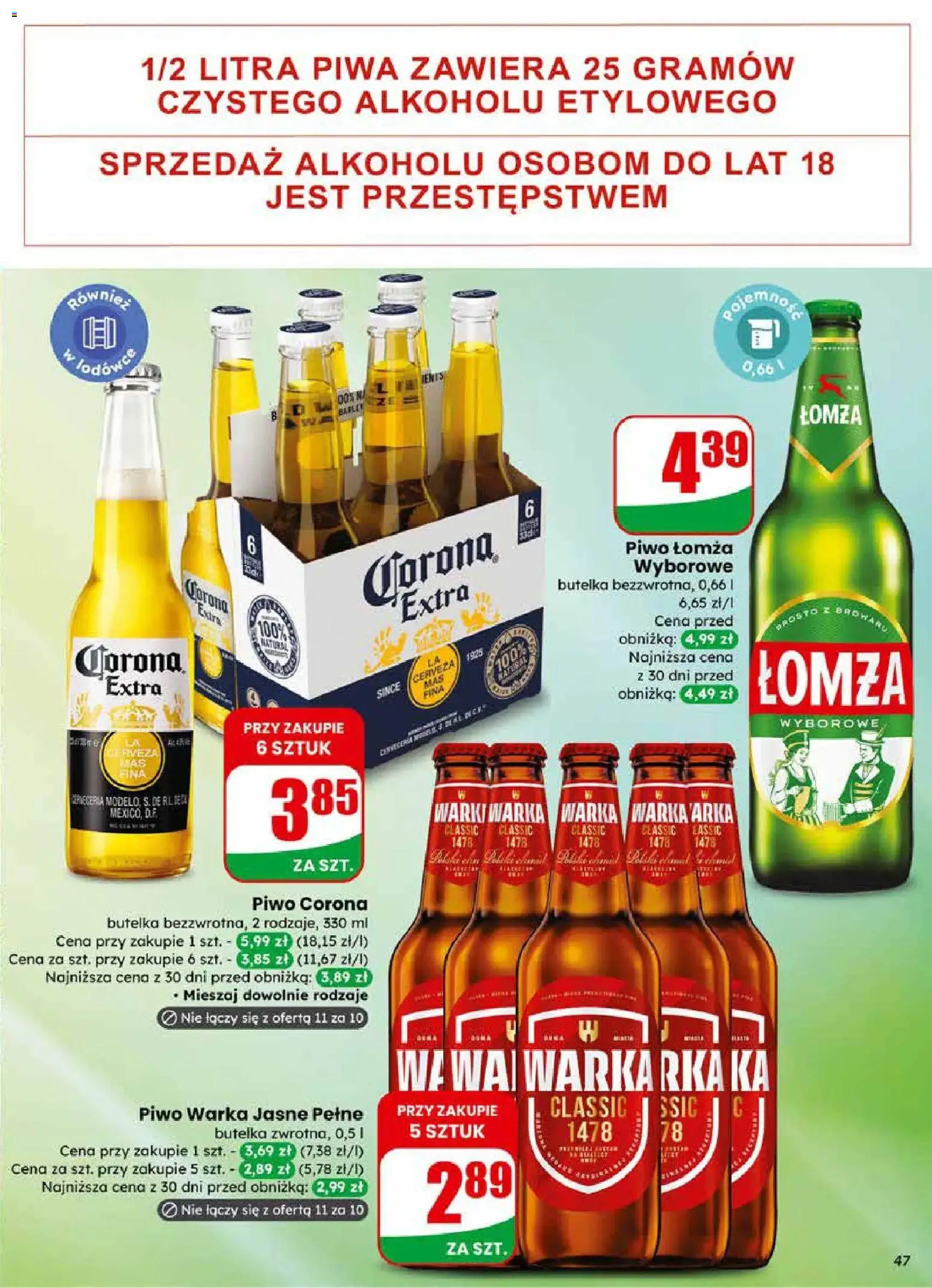 Dino Gazetka od 25.02.2026 | Strona: 47 | Produkty: Warka, Piwo Warka, Piwo