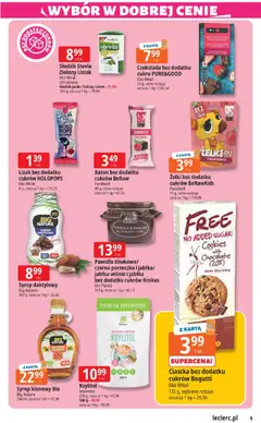 E.Leclerc Gazetka od 22.07.2025 | Strona: 9 | Produkty: Powidła śliwkowe, Syrop klonowy, Powidła, Ciastka