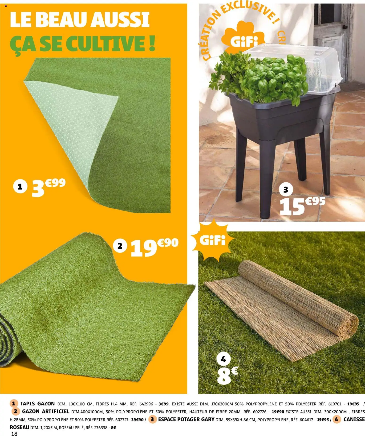 {H1} | Page: 18 | Produits: Gazon, Tapis