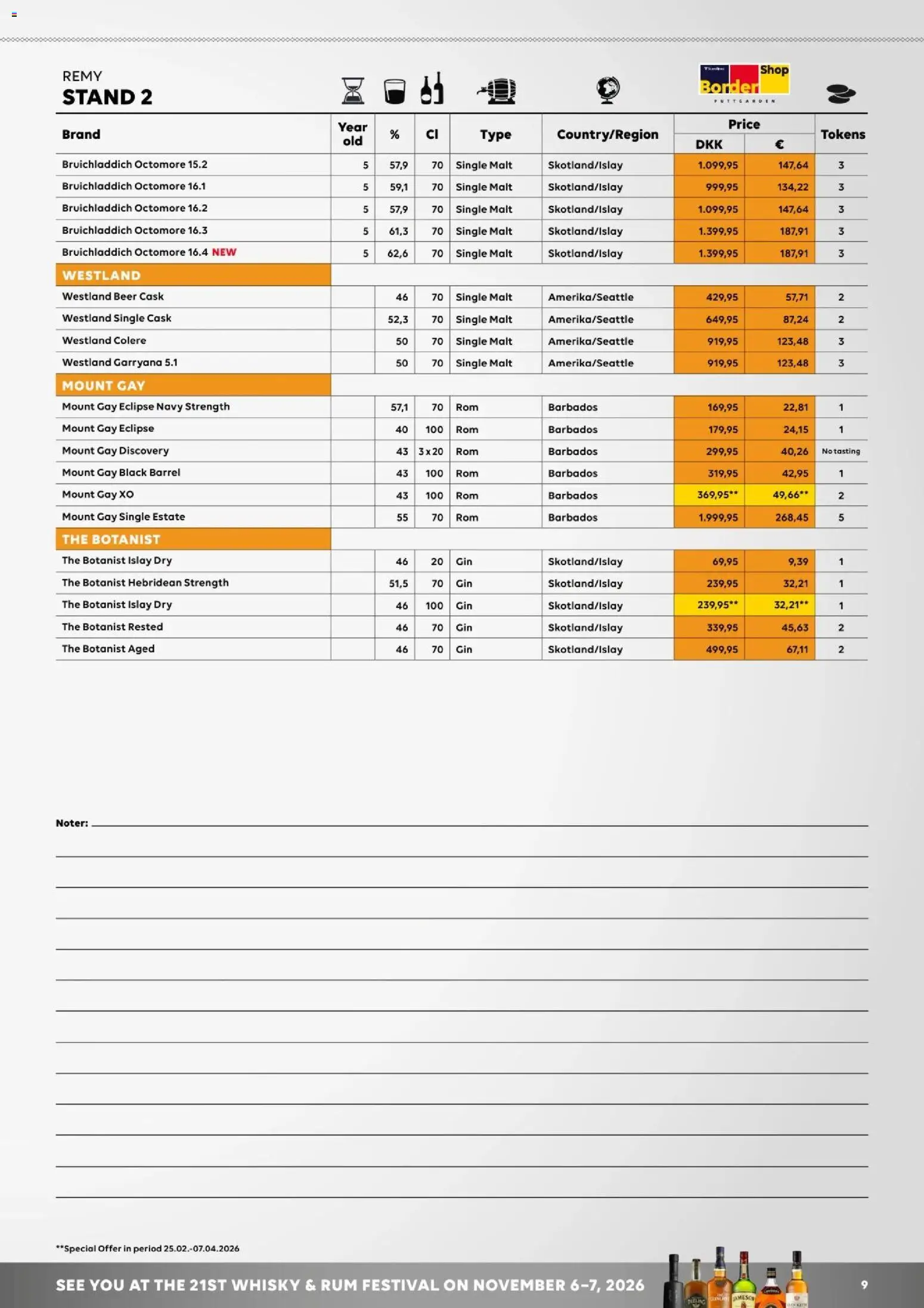 Bordershop tilbudsavis – gyldig fra 27.03.2026 | Side: 9 | Produkter: Whisky