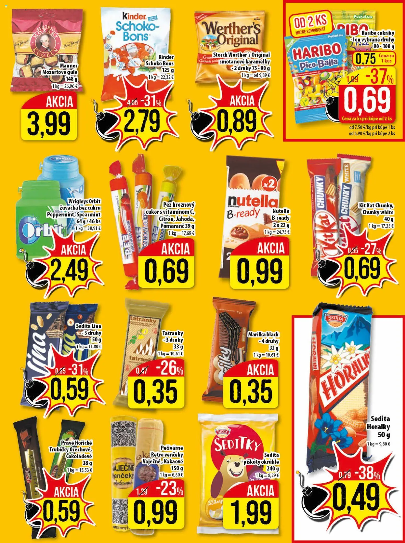 Nové Klas akcie – leták je platný od 16.03.2026 | Strana: 11 | Produkty: Kinder, Cukor, Cukríky, Nutella
