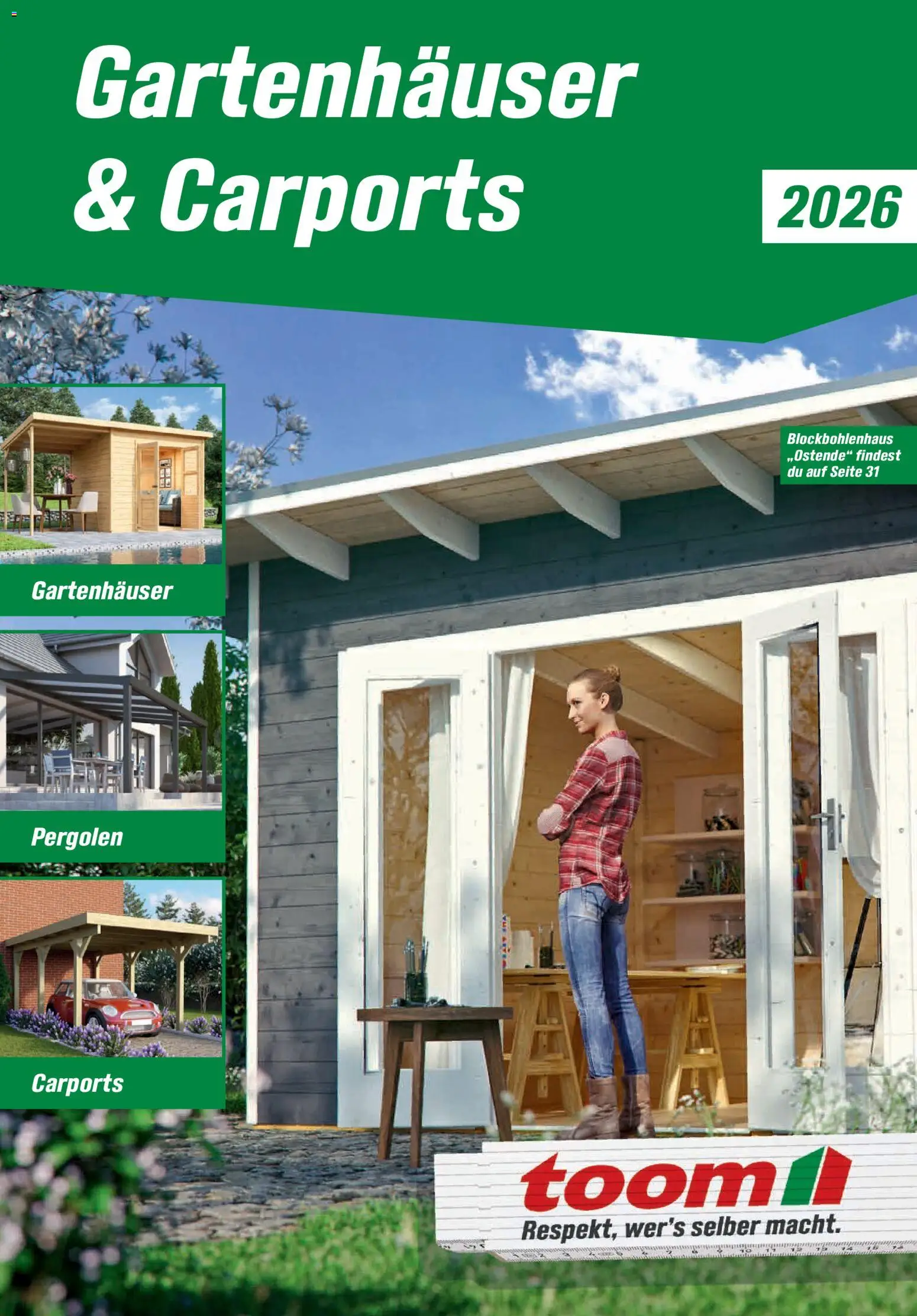 Toom Baumarkt Gartenhäuser & Carports 2026 – gültig ab 20.02.2026 | Seite: 1
