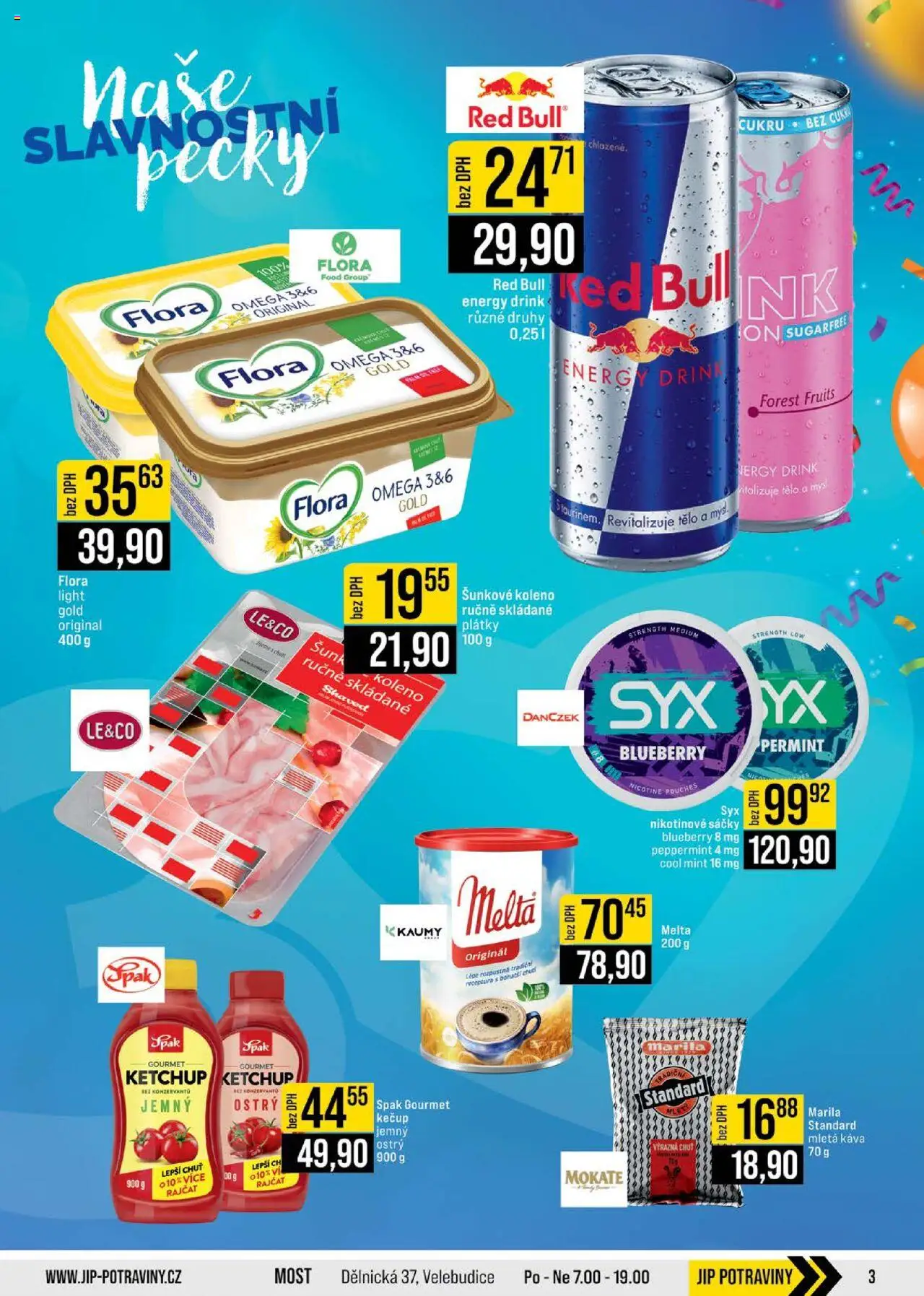 Jip leták - Cash & Carry od 17.09.2025 | Strana: 3 | Produkty: Mošt, Melta, Flora, Energy drink