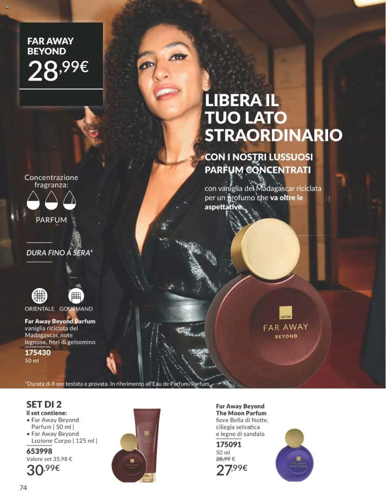 Volantino Avon del 01.09.2025 | Pagina: 74 | Prodotti: The, Profumo, Fragranza