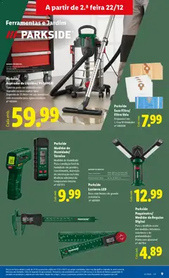 Pré-visualização Lidl Novidades válido de 22.12.2025 | Página: 9 | Produtos: Agua, Aspirador, Pó, Ferramentas