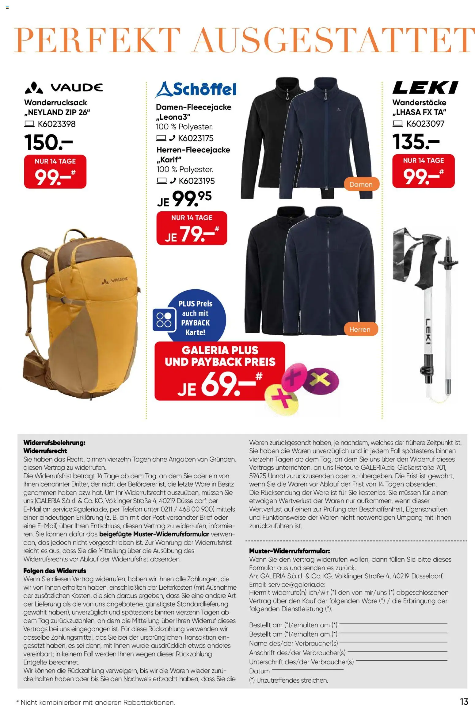 Galeria Karstadt Kaufhof Prospekt 	 – gültig ab 04.03.2026 | Seite: 13 | Produkte: Wanderrucksack, Telefon