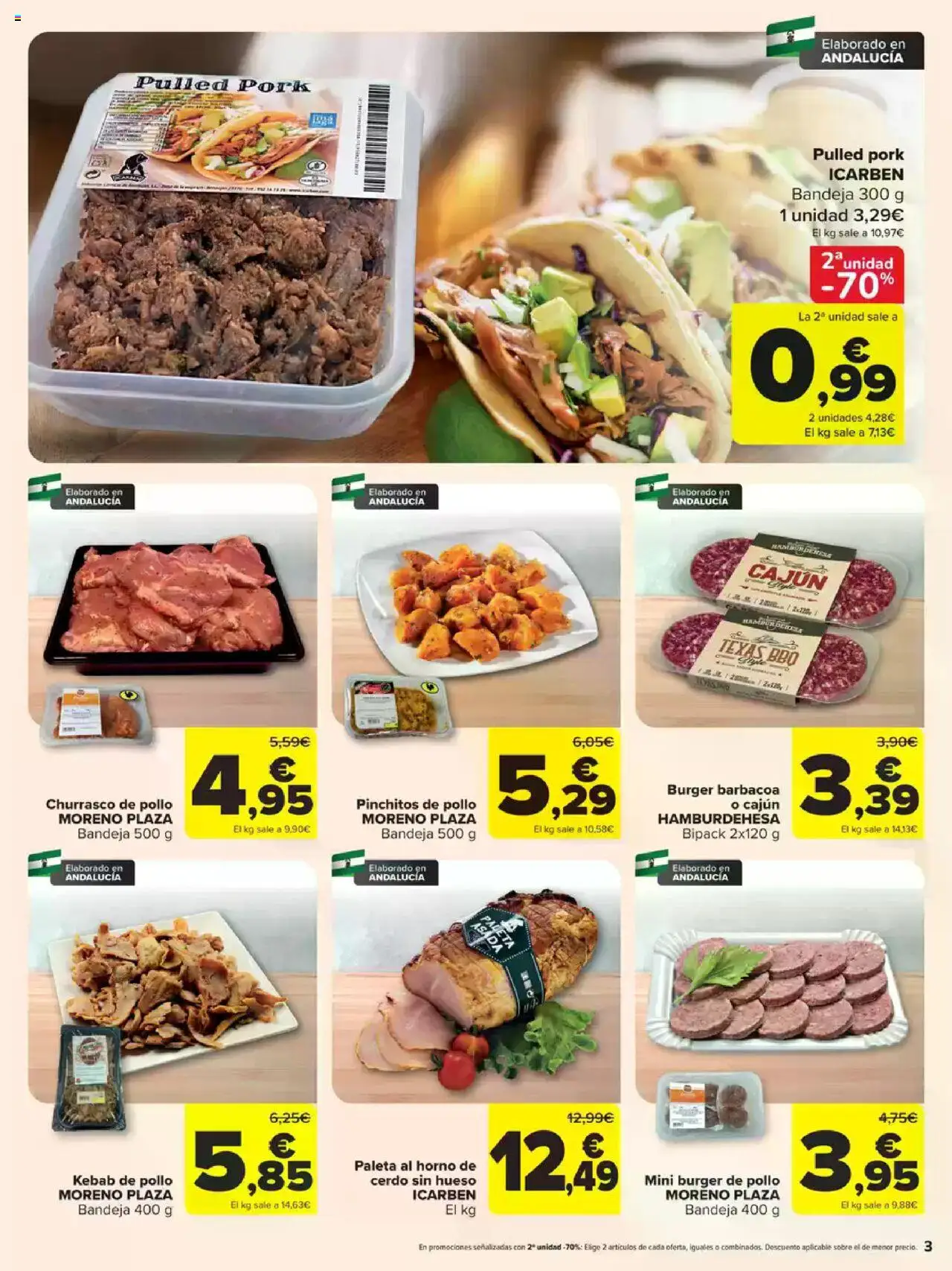 Carrefour folleto │ válido desde el 08.08.2025 | Página: 3 | Productos: Cerdo, Barbacoa, Horno, Bandeja