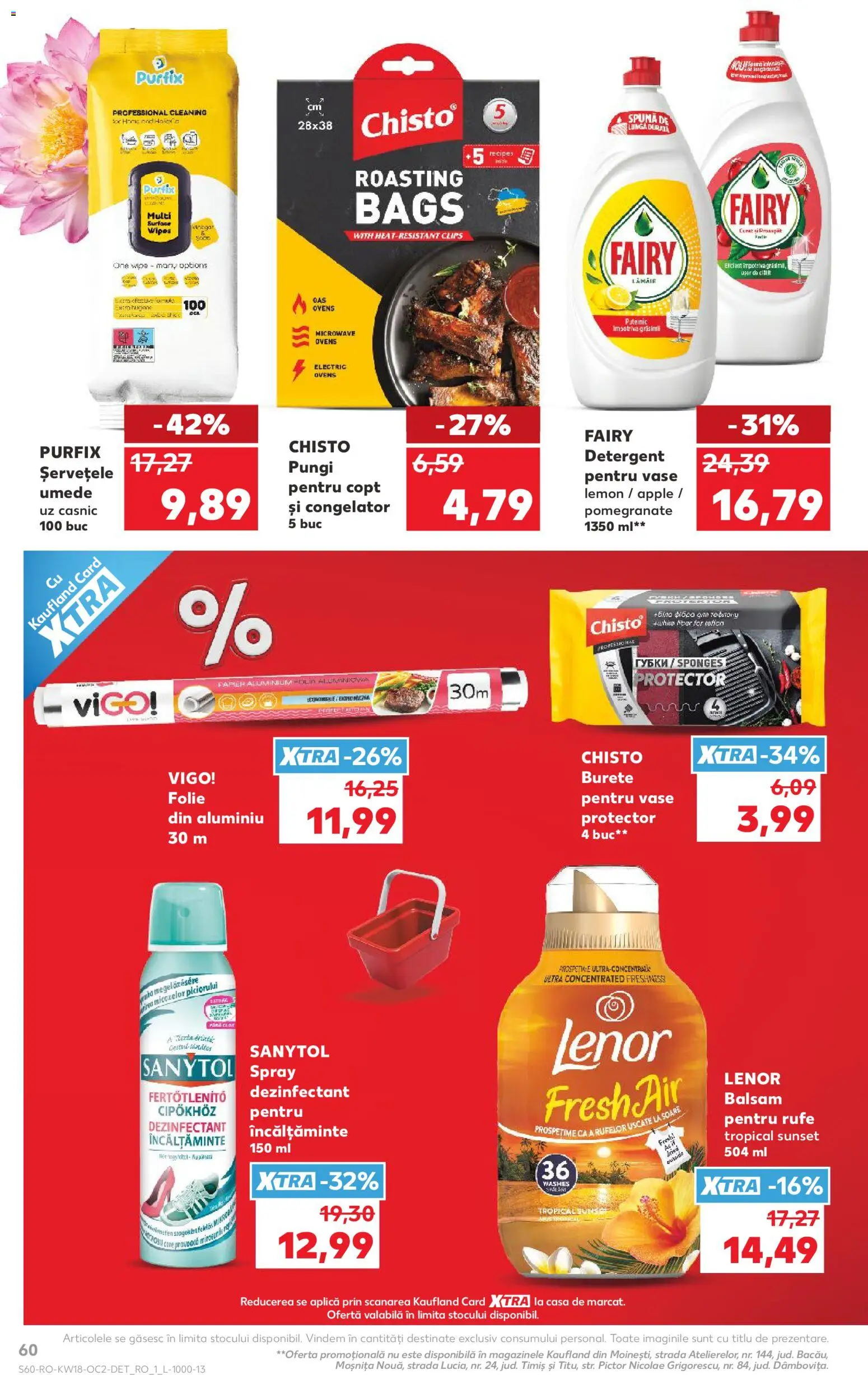 Noul catalog Kaufland – valabil de la 29.04.2026 | Pagină: 60 | Produse: Congelator, Burete, Yorgan, Spray dezinfectant