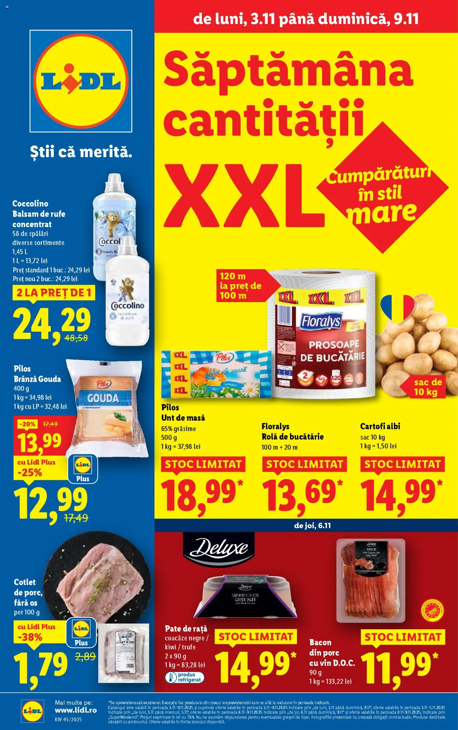 Noul catalog Lidl – valabil de la 03.11.2025 | Pagină: 1 | Produse: Lait de coco, Masă, Unt, Vin