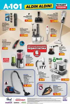 19.03.2026 tarihinden itibaren geçerli olan A101 kataloğu önizlemesi | Sayfa: 7 | Ürünler: Halı, Fırça, Sürahi, Elektrikli süpürge