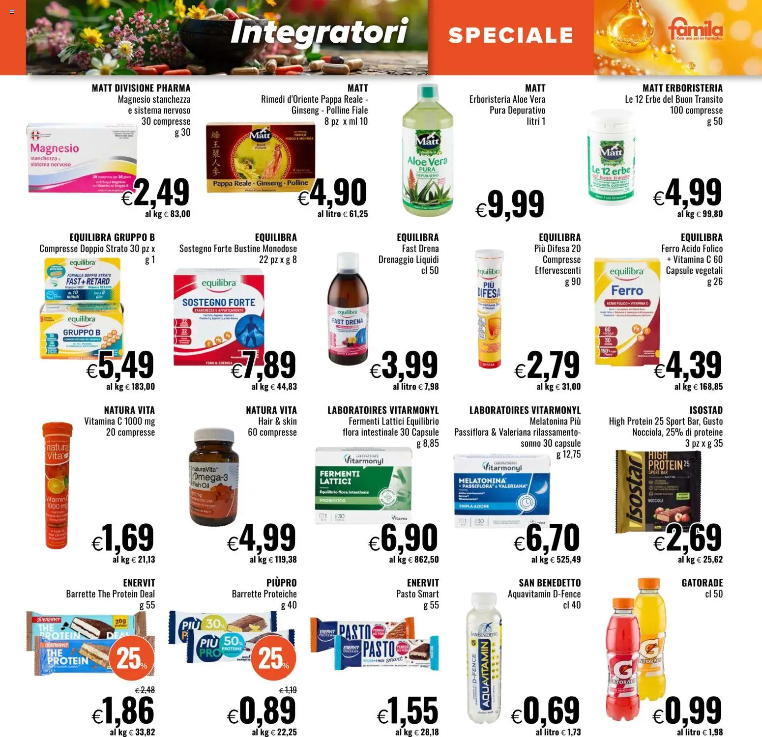Volantino Famila del 30.10.2025 | Pagina: 19 | Prodotti: Valeriana, The, Aloe vera