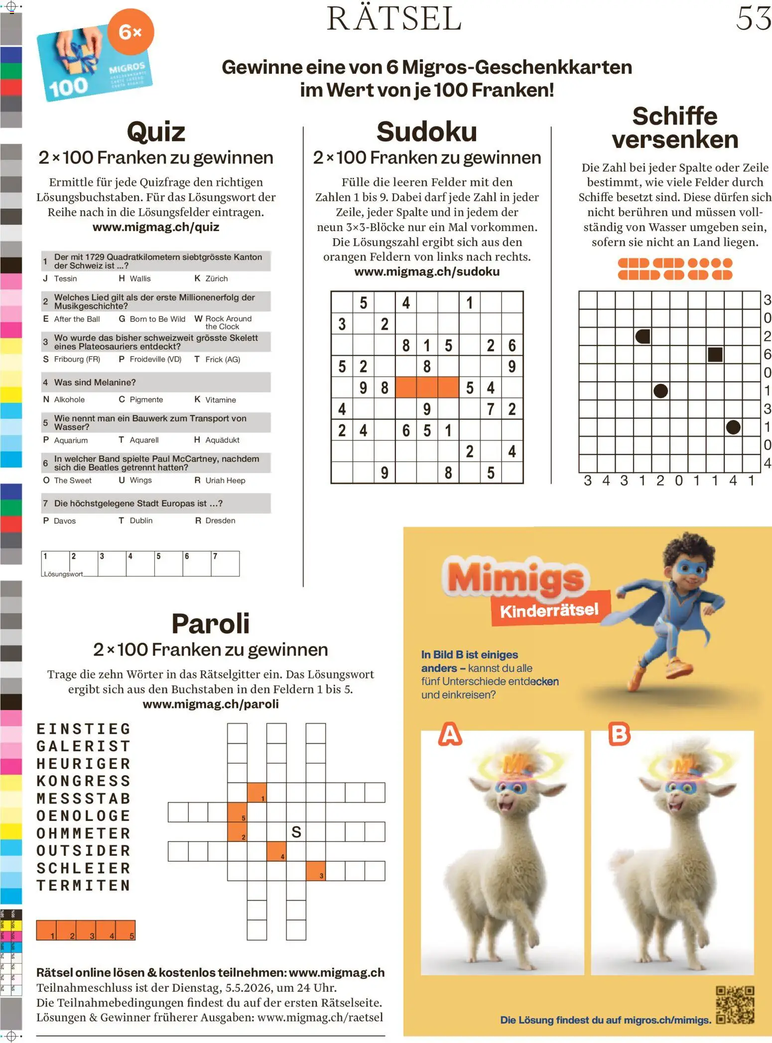 Migros aktionen Magazin – gültig ab 29.04.2026 | Seite: 53 | Produkte: Rock, Orangen, Wasser