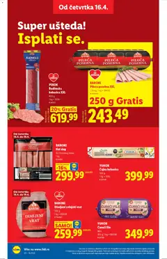 BARONI Dimljeni svinjski vrat, 300 g, Dimljeno prirodnim dimom - pregled Lidl kataloga - važi od 16.04.2026 | Strana: 20