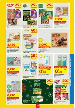 Pré-visualização Auchan folheto válido de 27.11.2025 | Página: 15 | Produtos: Soja, Lasanha, Cogumelos, Proteina