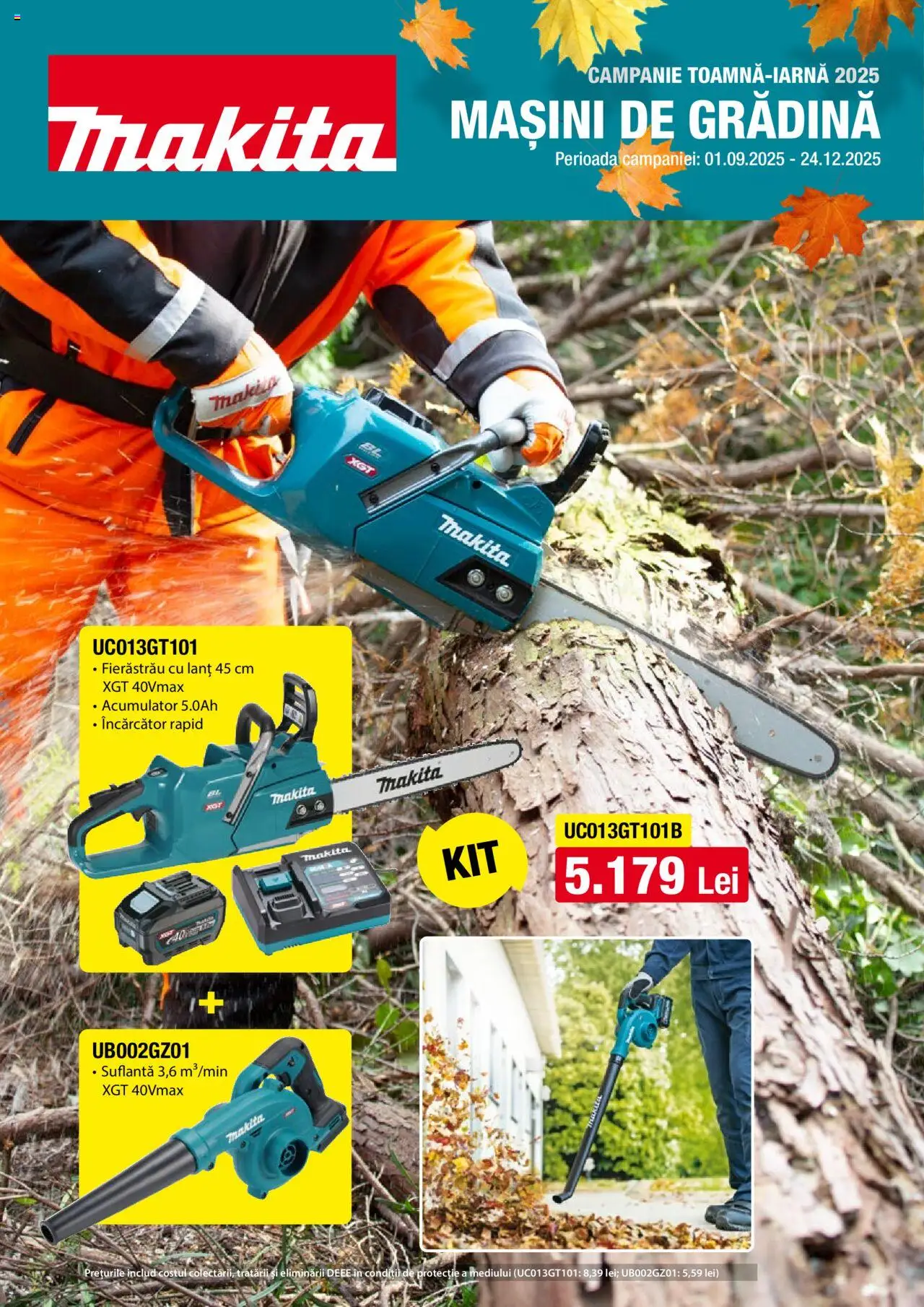 Noul catalog Makita – valabil de la 01.09.2025 | Pagină: 1 | Produse: Încărcător, Suflantă