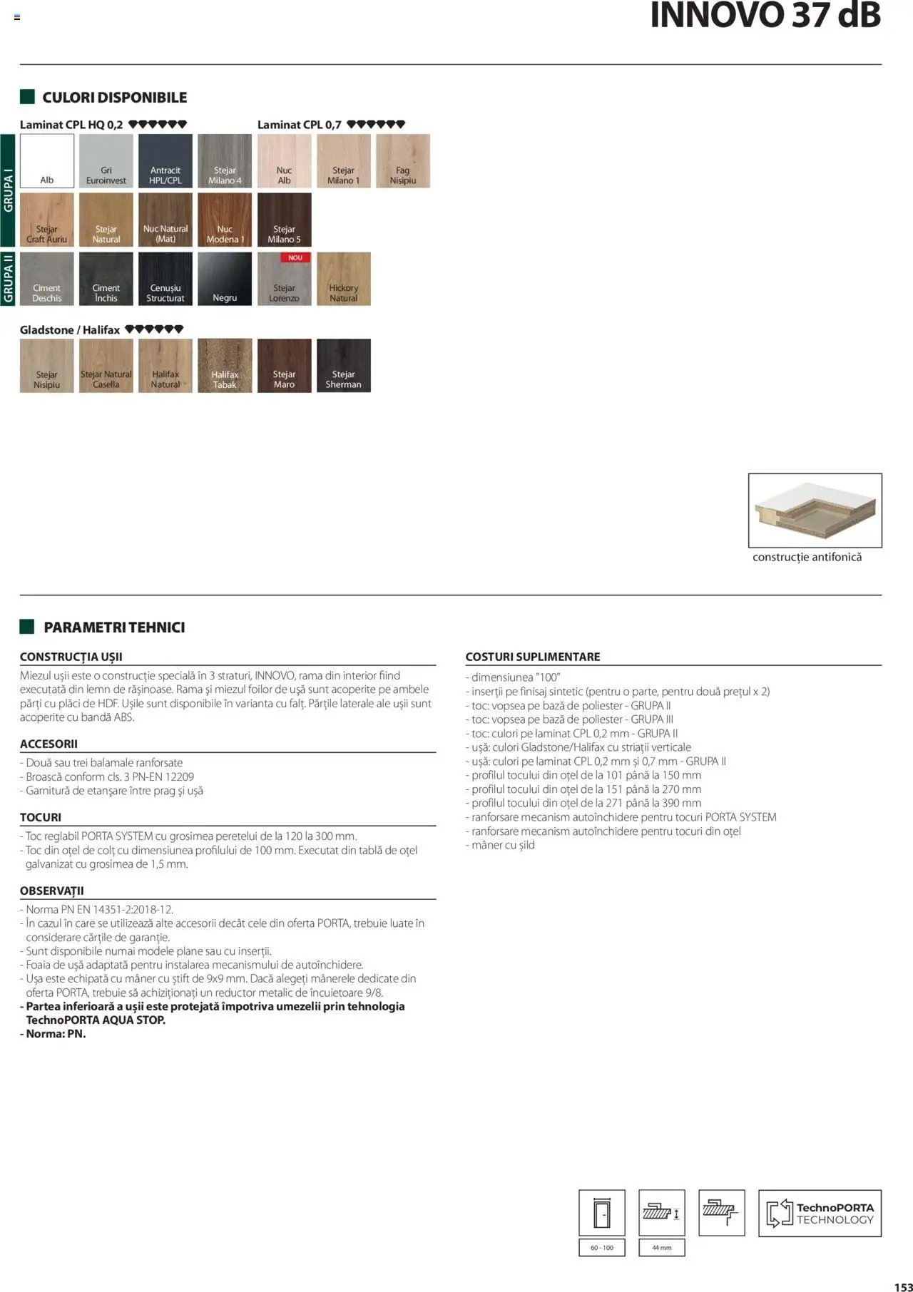 Catalog Proges – valabil de la 01.05.2025 | Pagină: 153 | Produse: Vopsea, Tablă, Mâner, Ușă